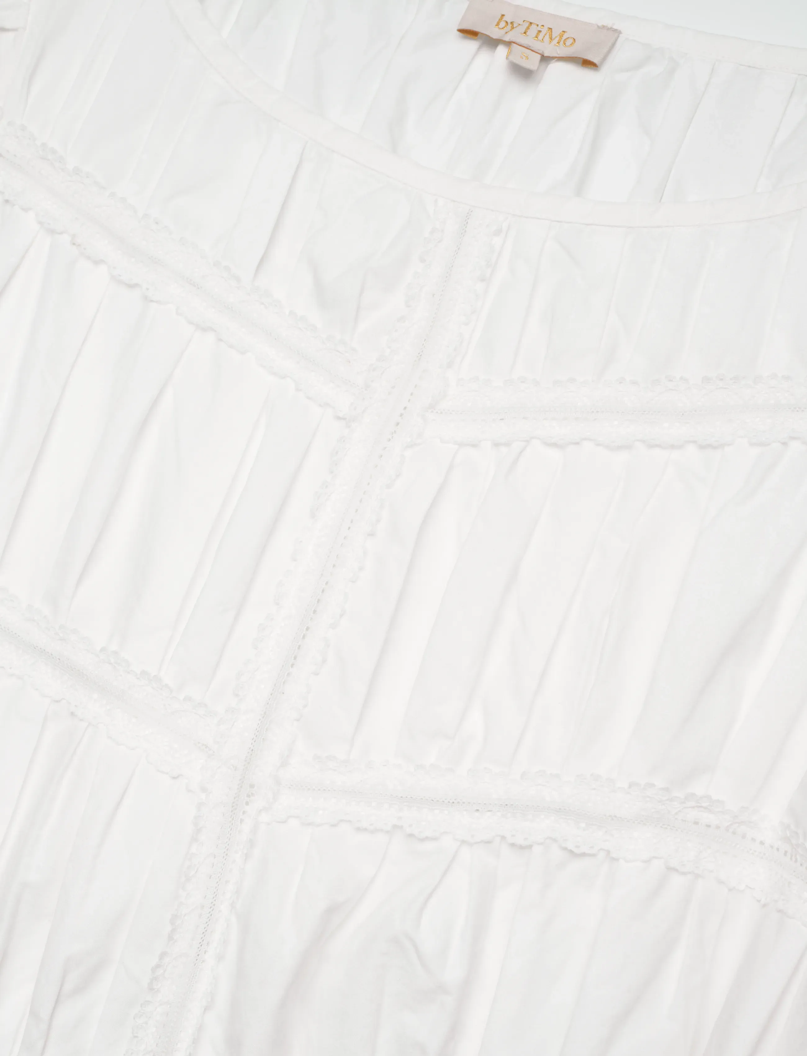 by Ti Mo - Poplin Decorated Dress - sutvirtinimas - 001 - white - 2