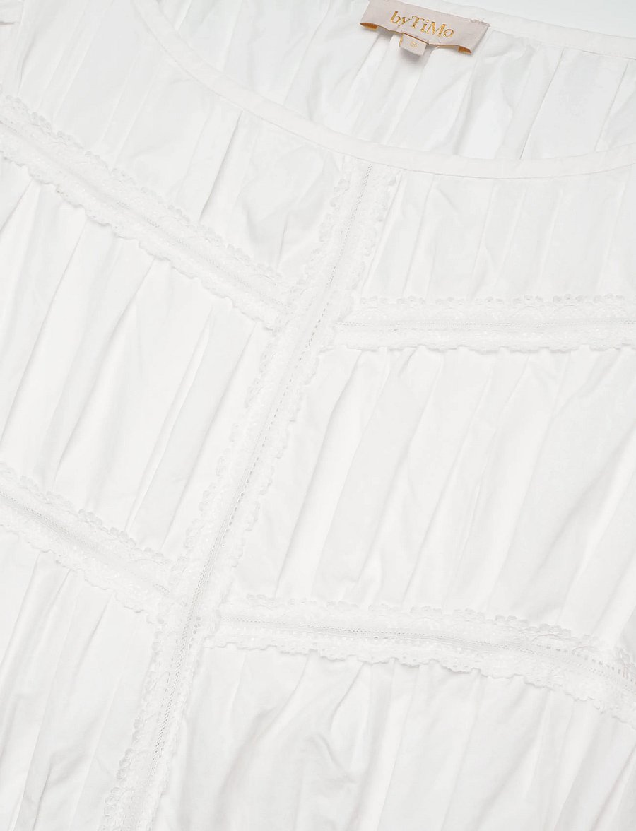 by Ti Mo - Poplin Decorated Dress - sutvirtinimas - 001 - white - 2