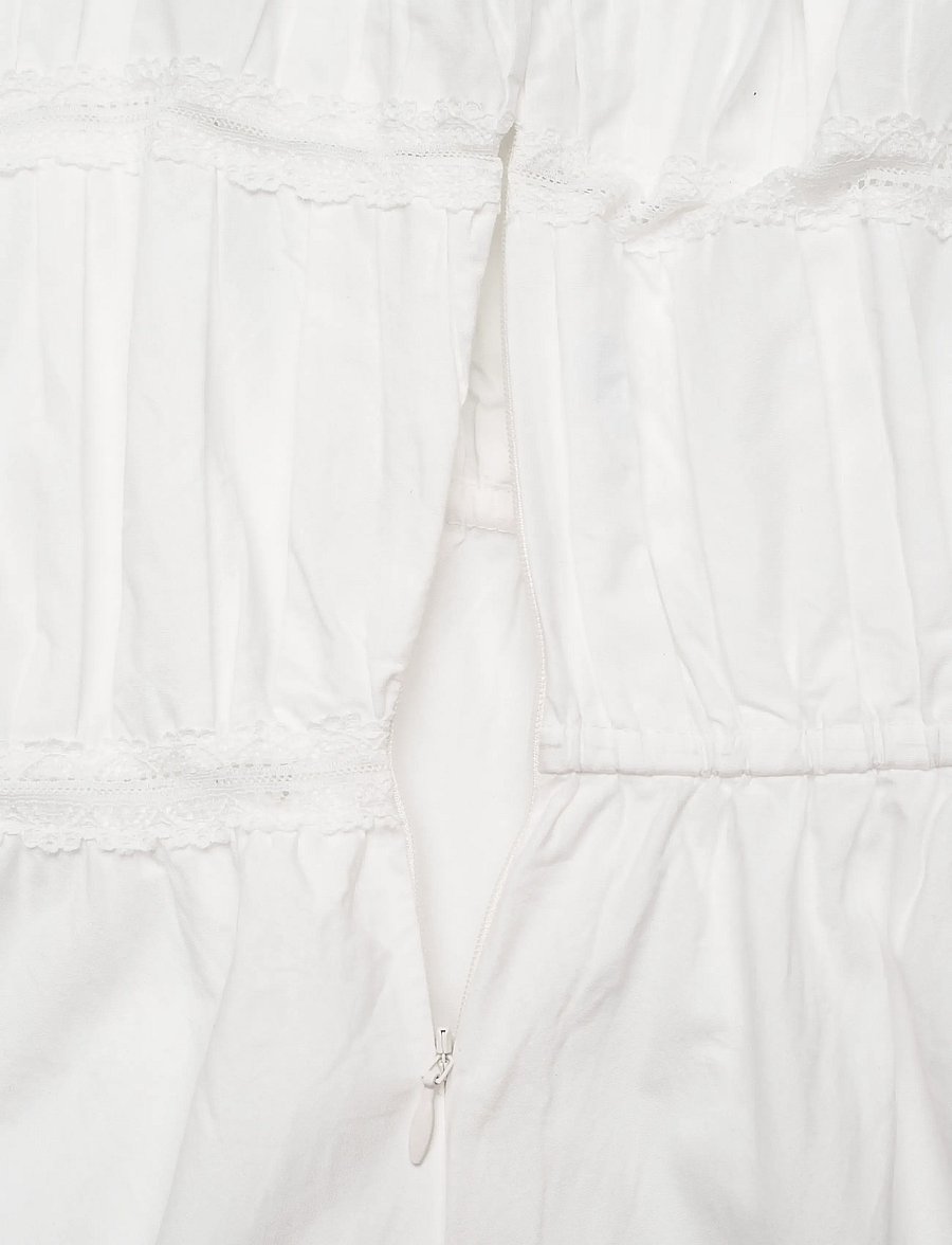 by Ti Mo - Poplin Decorated Dress - sutvirtinimas - 001 - white - 3