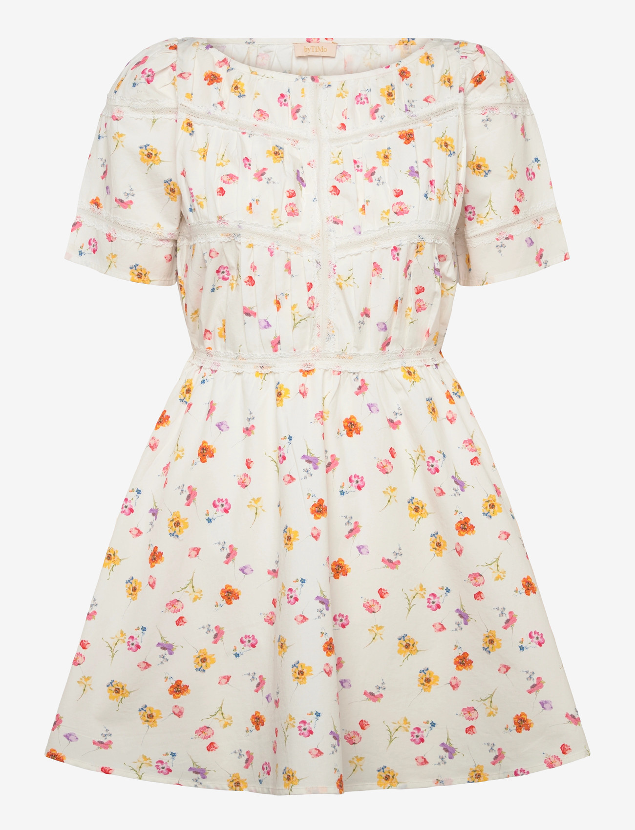 by Ti Mo - Poplin Decorated Dress - konfirmation - 778 - morning bloom - 0