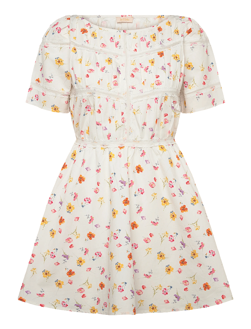 by Ti Mo - Poplin Decorated Dress - konfirmation - 778 - morning bloom - 0