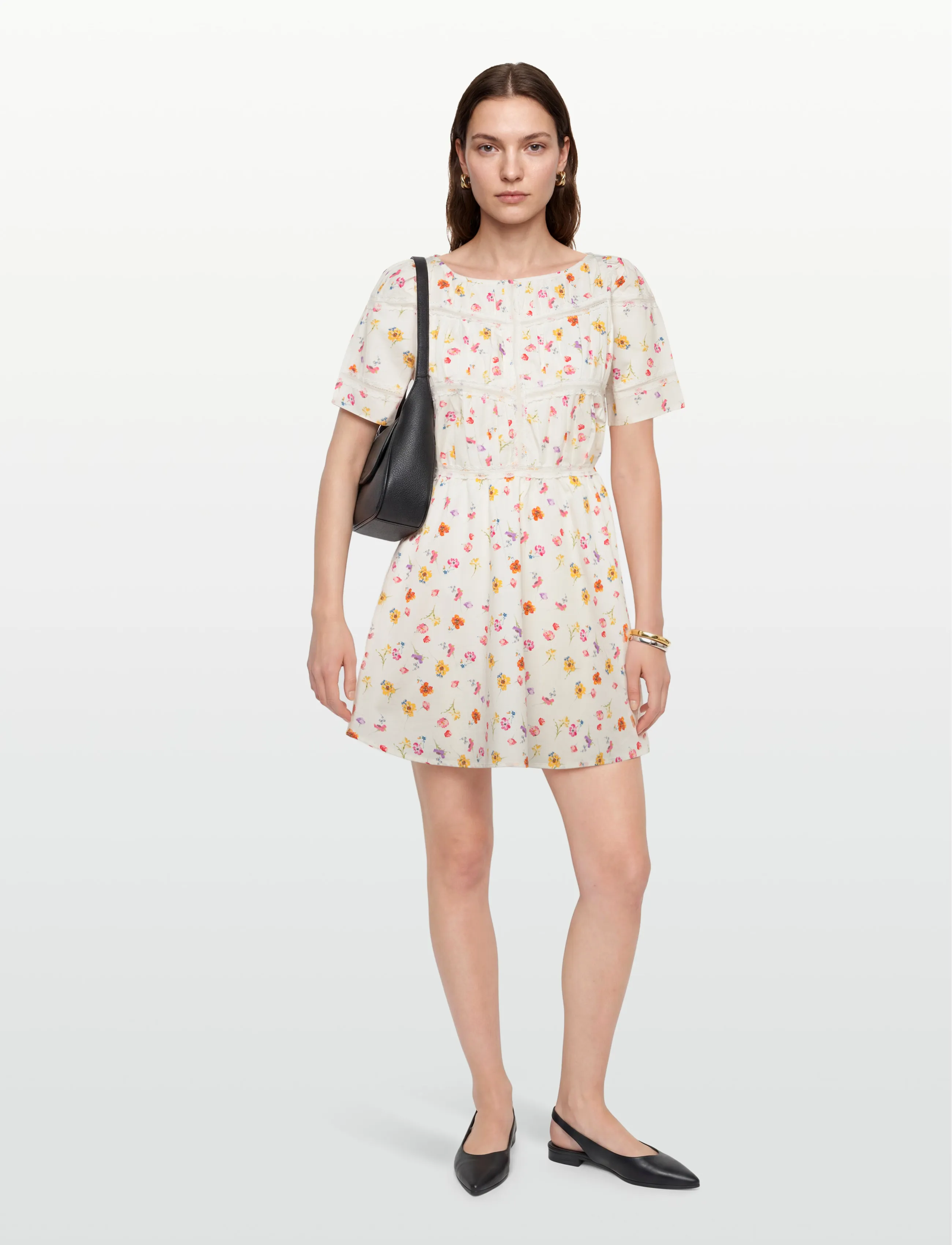 by Ti Mo Poplin Decorated Dress, L, Dresses, Weiß - Short Frauen