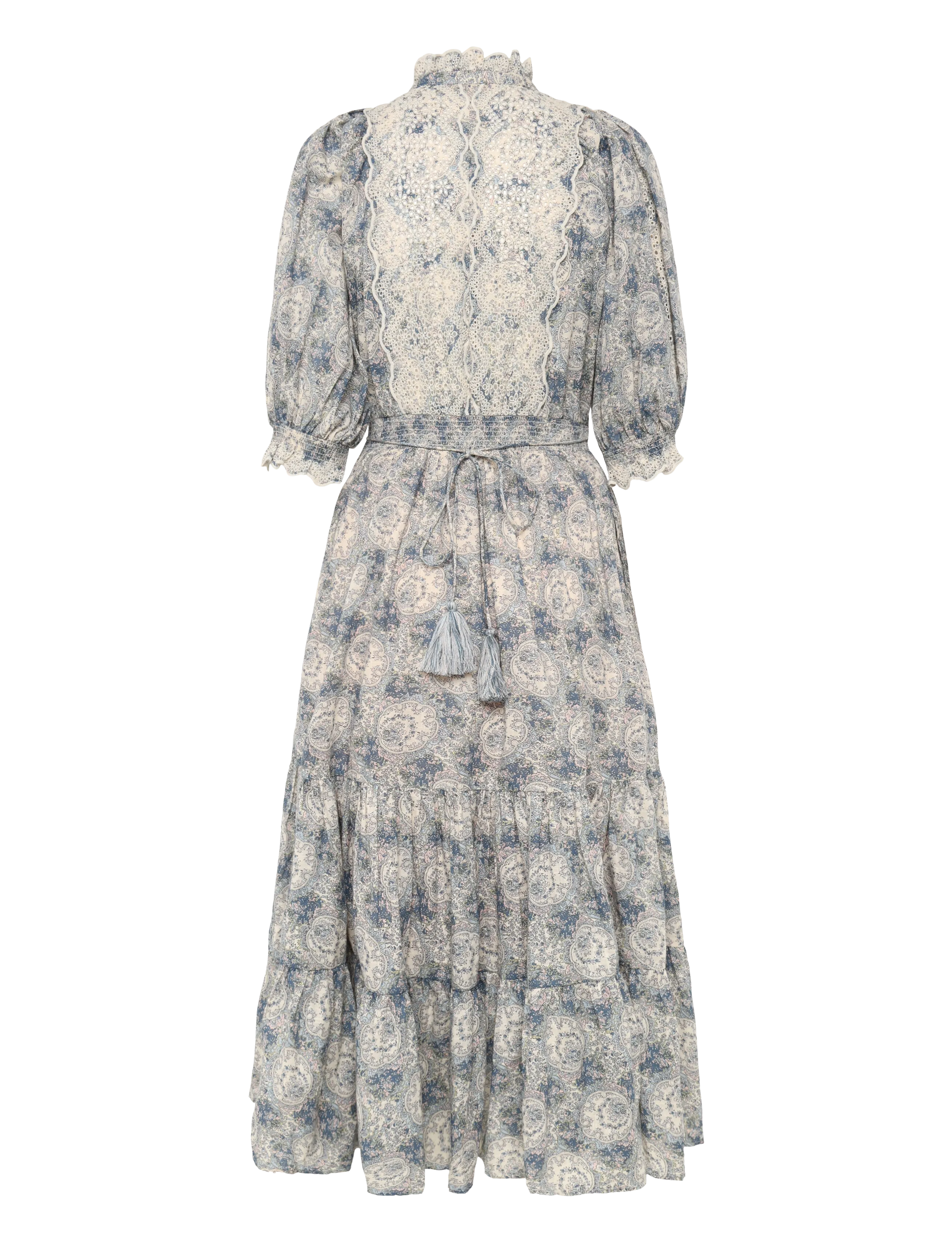 by Ti Mo - Cotten Slub Midi Dress - 749 - blue paisley - 1
