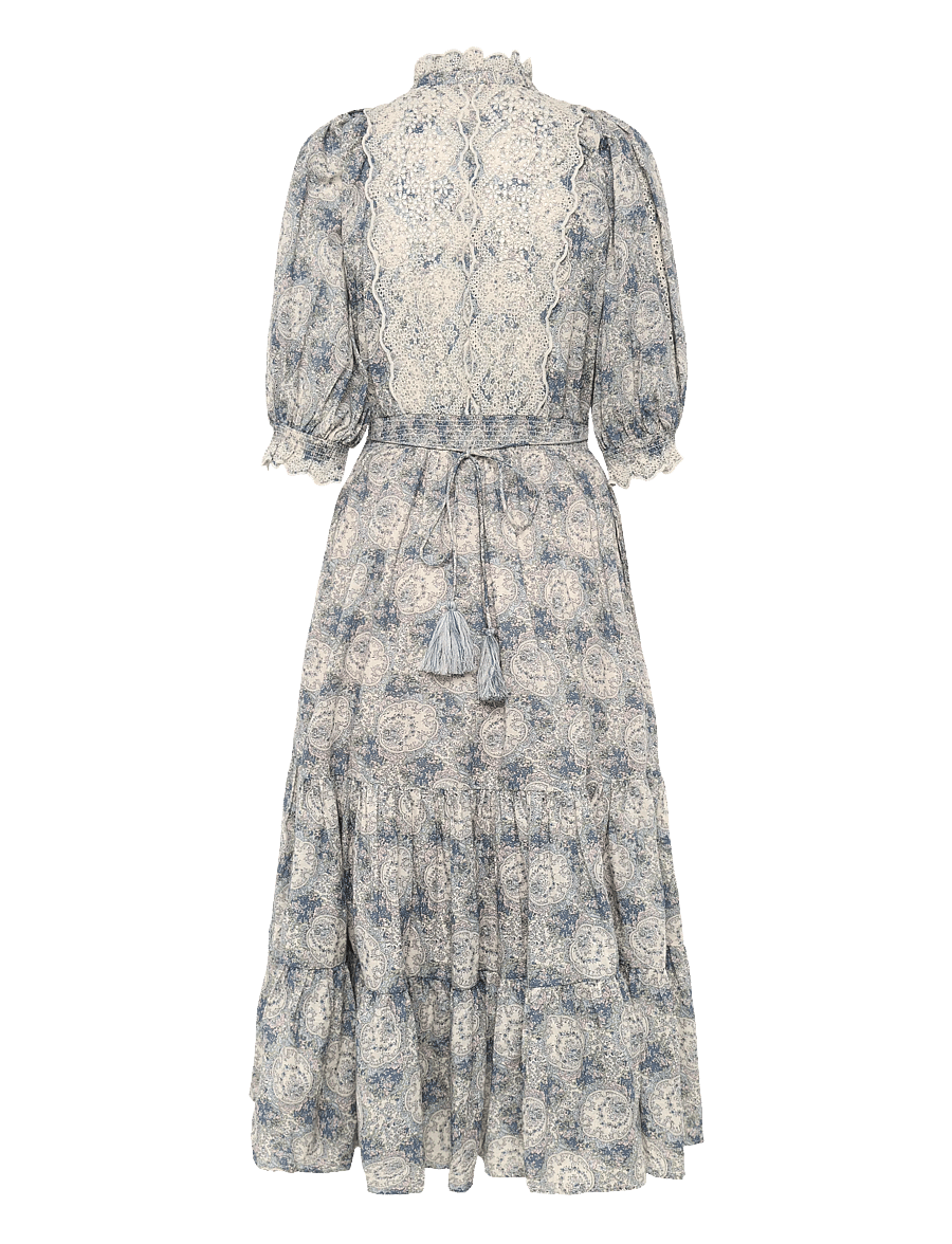 by Ti Mo - Cotten Slub Midi Dress - sommerkleider - 749 - blue paisley - 1