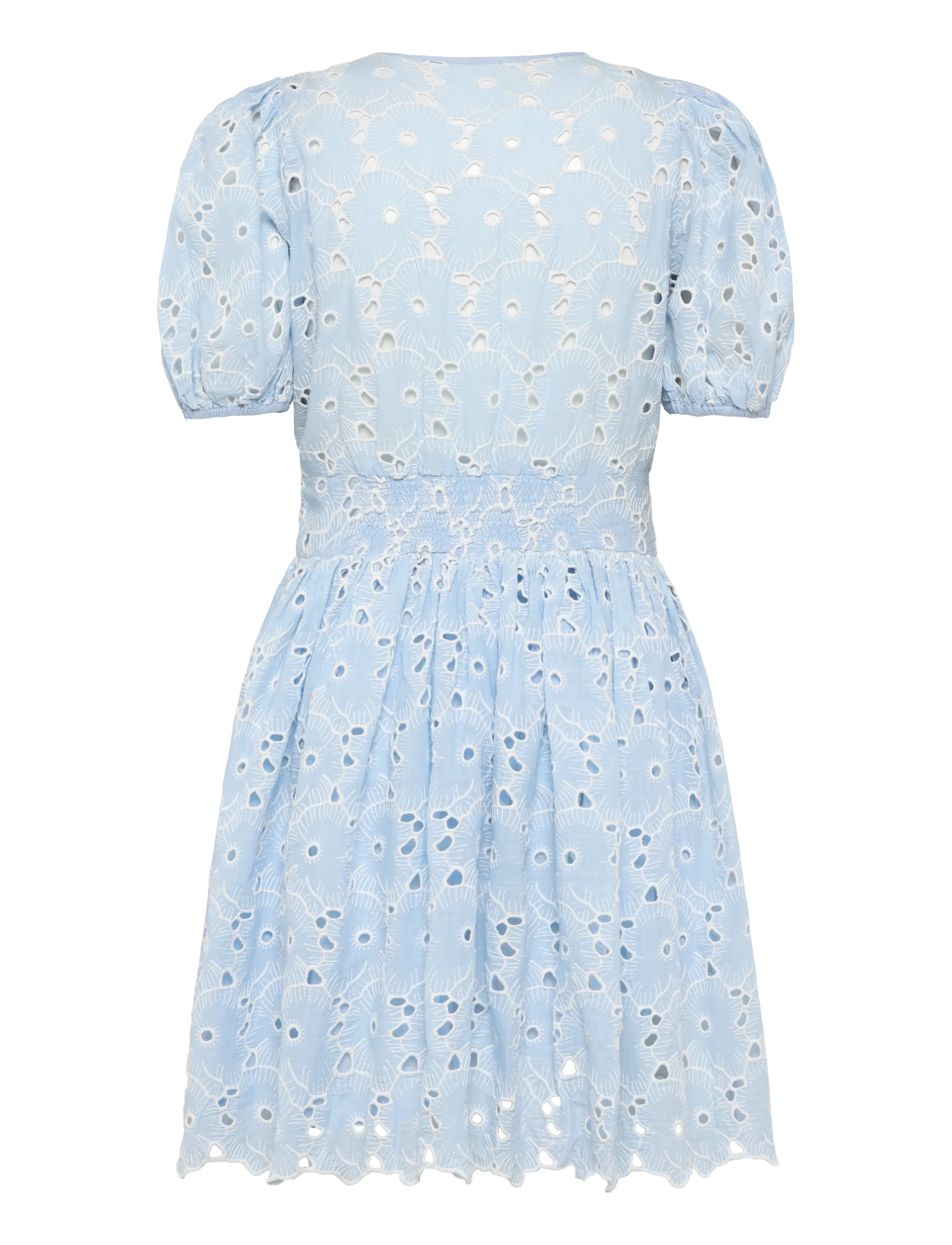 by Ti Mo - Broderie Anglaise Puffed Dress - 010 - light blue - 1