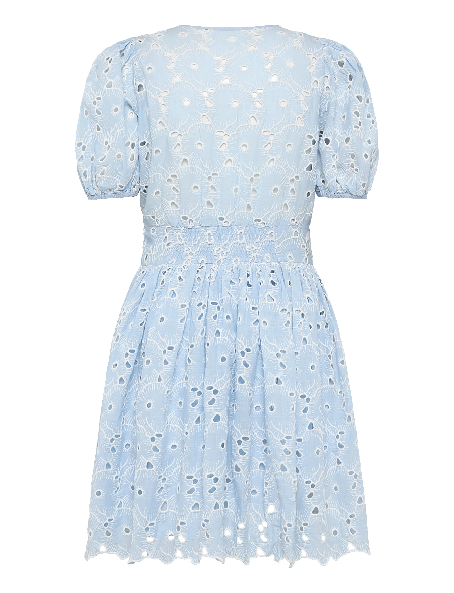by Ti Mo - Broderie Anglaise Puffed Dress - 010 - light blue - 1