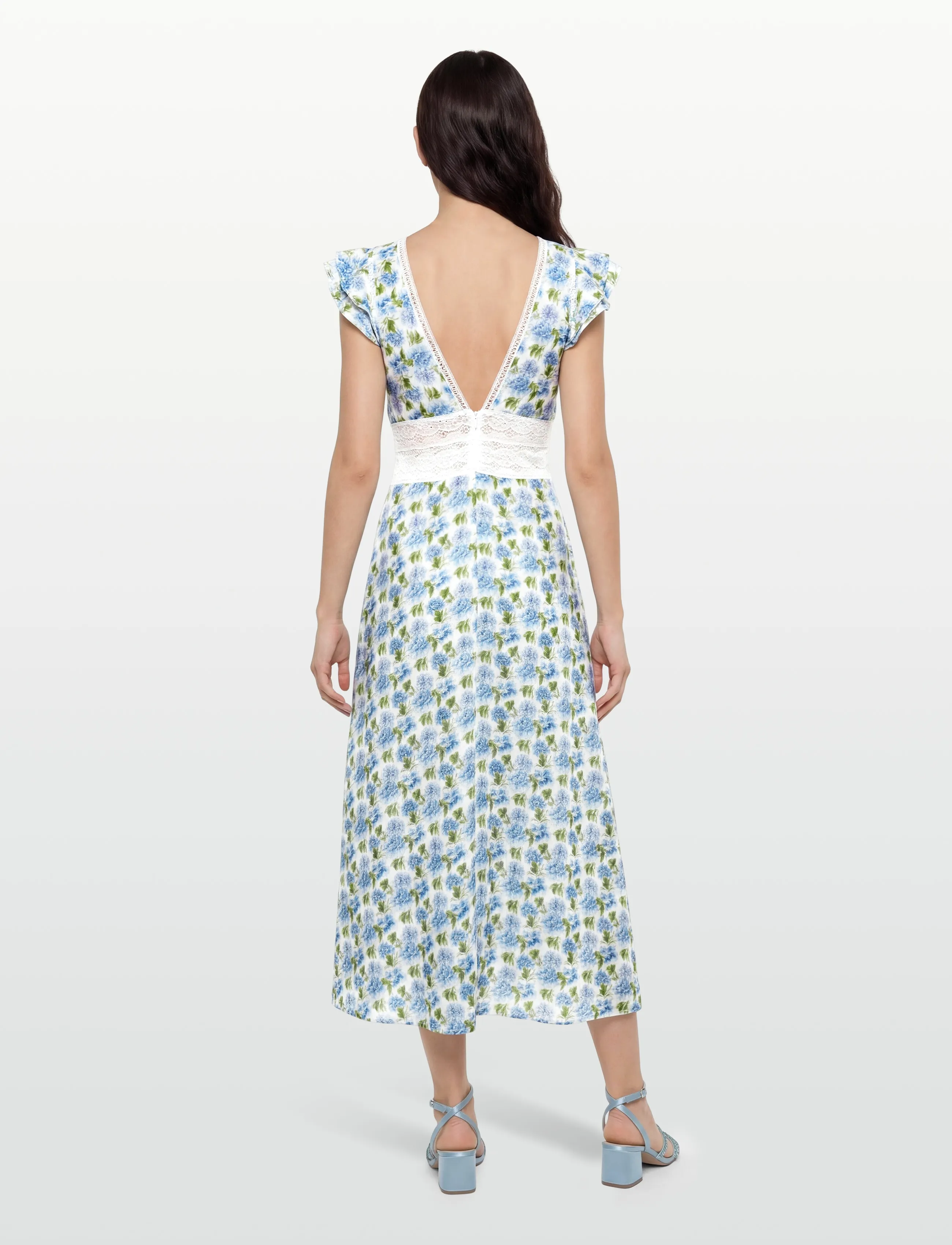 by Ti Mo - Linen V-Neck Dress - 786 - peony - 4