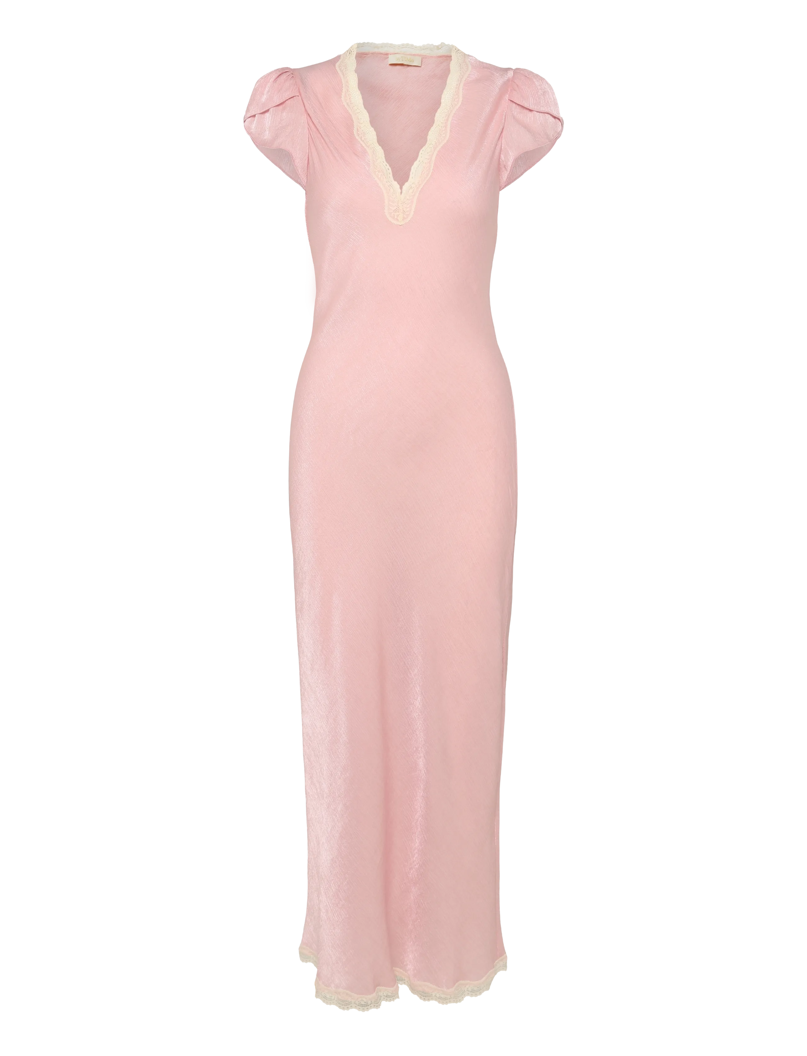 by Ti Mo - Shiny V-Neck Dress - bodycon dresses - 004 - dusty pink - 1