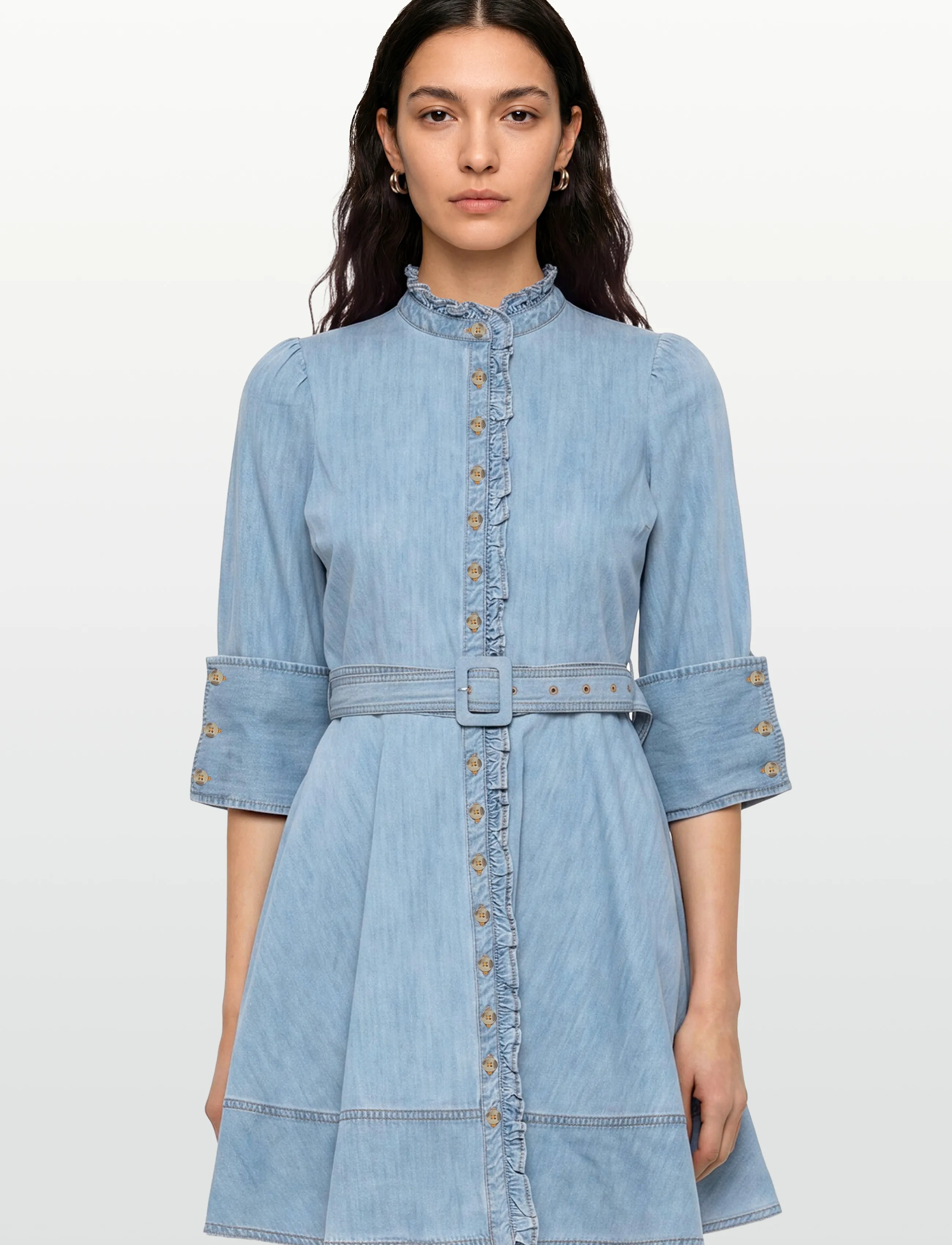 by Ti Mo - Denim Mini Dress - hemdkleider - 010 - light blue - 3