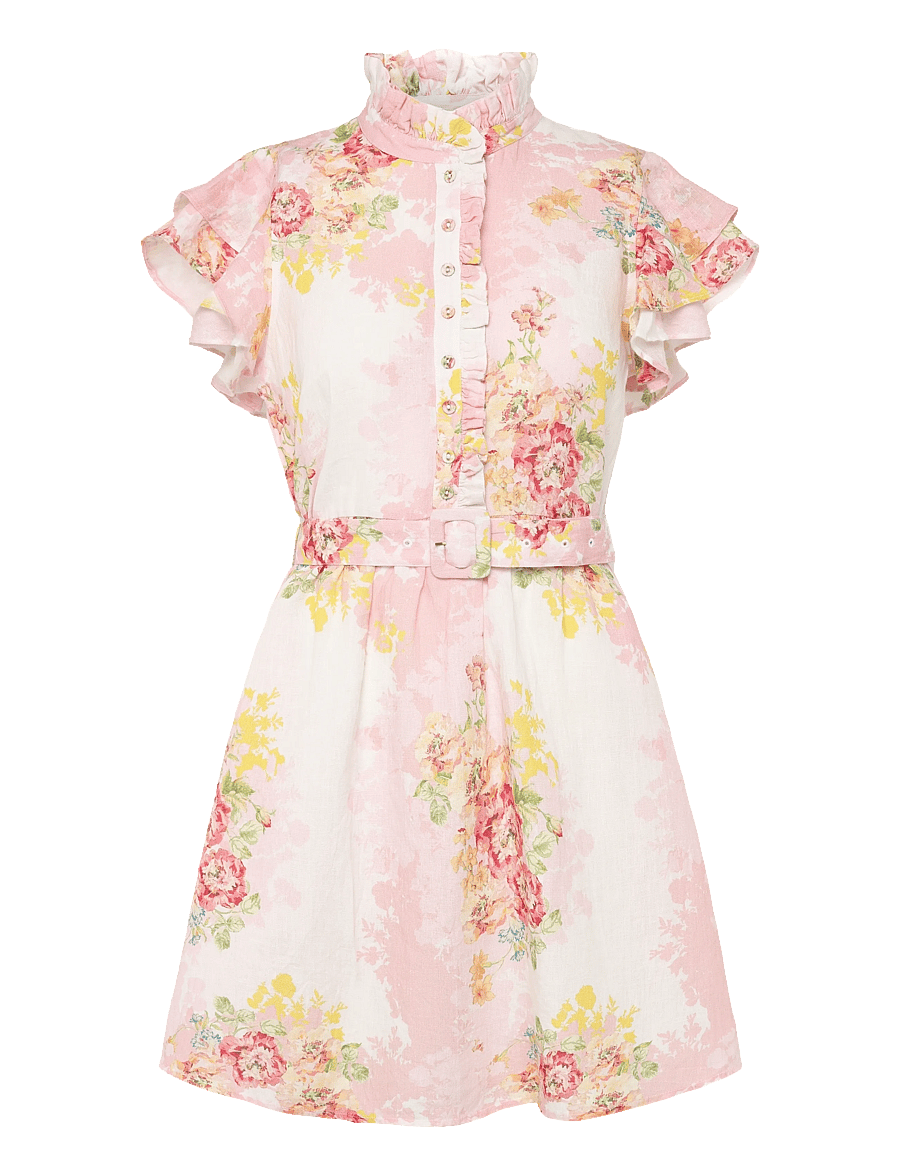 by Ti Mo - Linen Ruffle Dress - suvekleidid - 784 - rose amore - 0