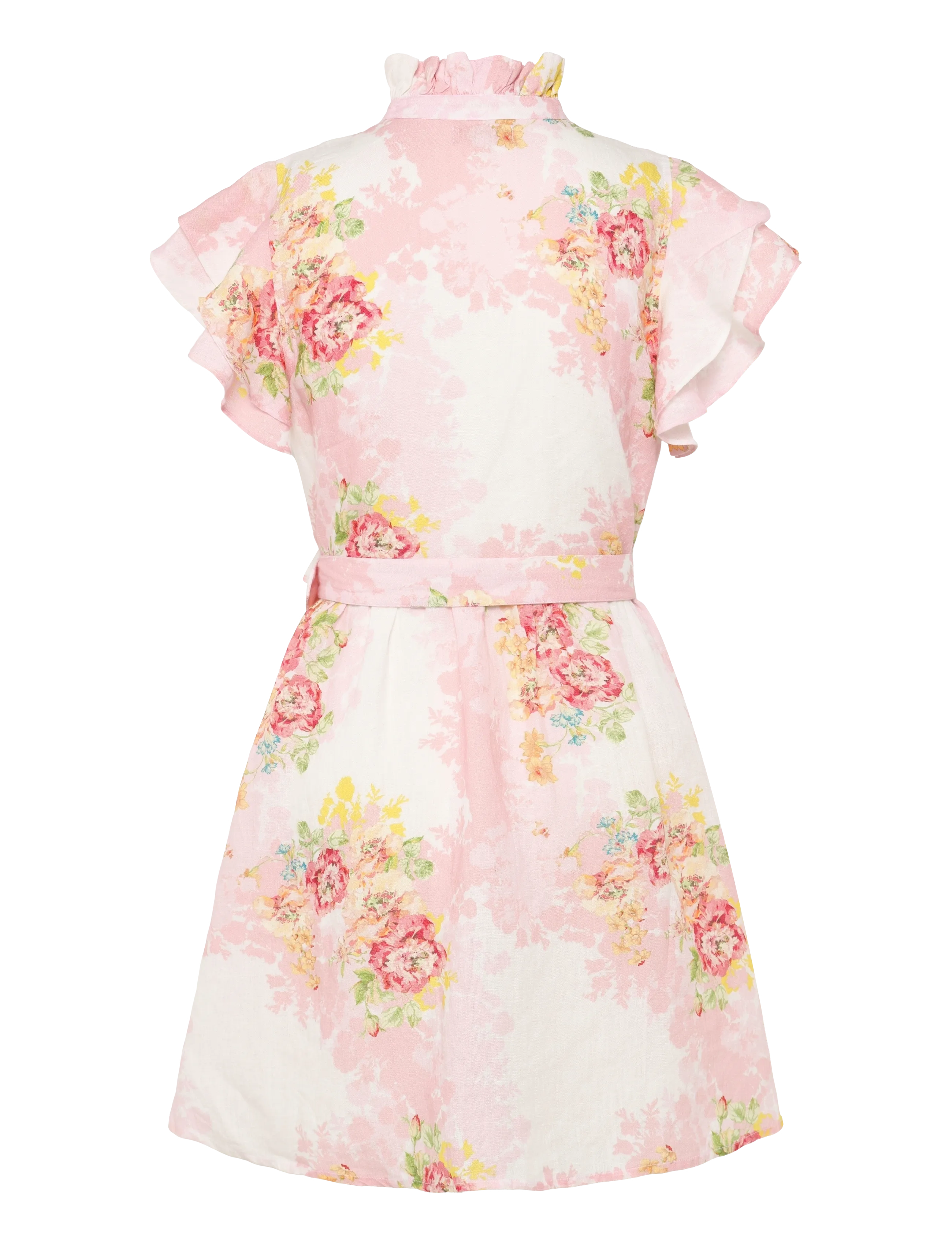 by Ti Mo - Linen Ruffle Dress - suvekleidid - 784 - rose amore - 1