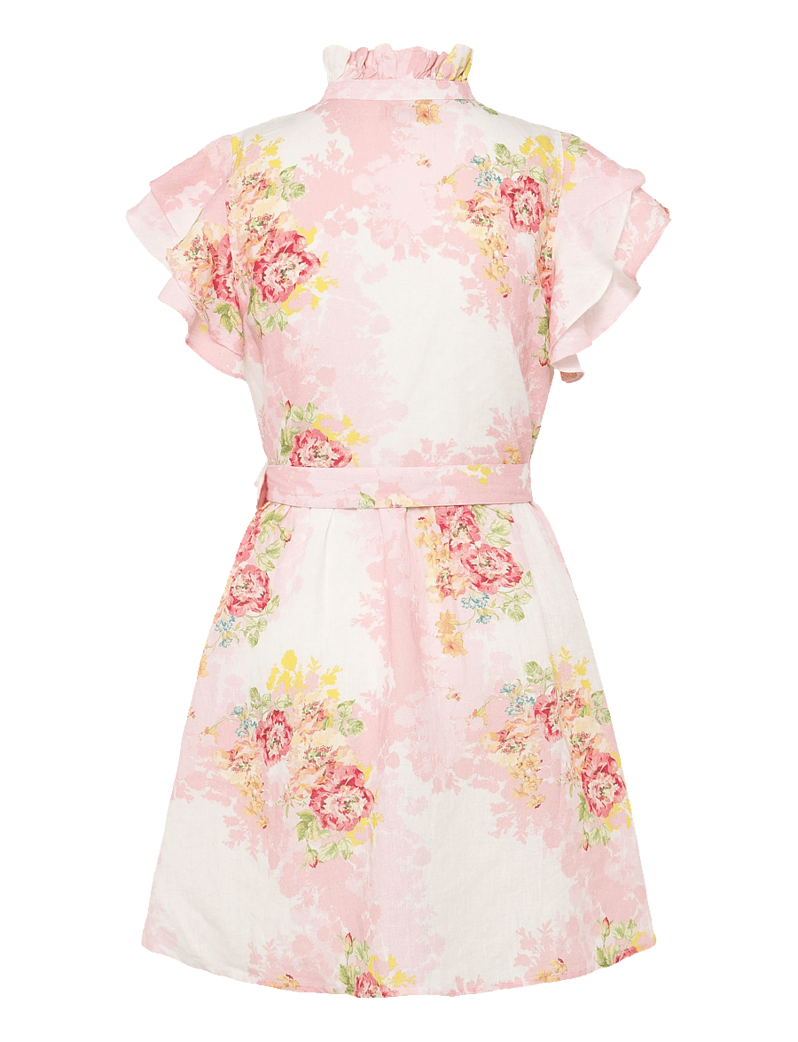 by Ti Mo - Linen Ruffle Dress - suvekleidid - 784 - rose amore - 1