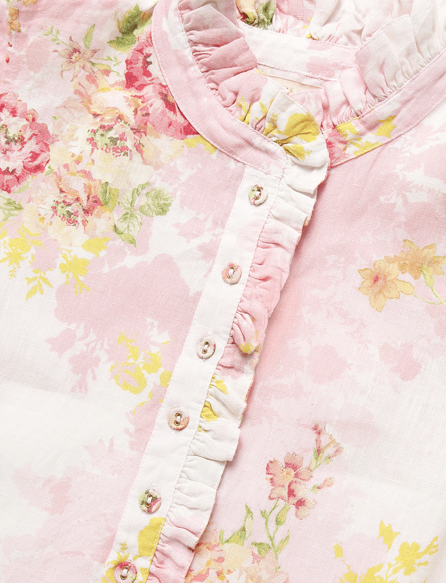 by Ti Mo - Linen Ruffle Dress - suvekleidid - 784 - rose amore - 2