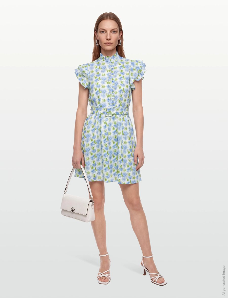 by Ti Mo - Linen Ruffle Dress - sommerkleider - 786 - peony - 0