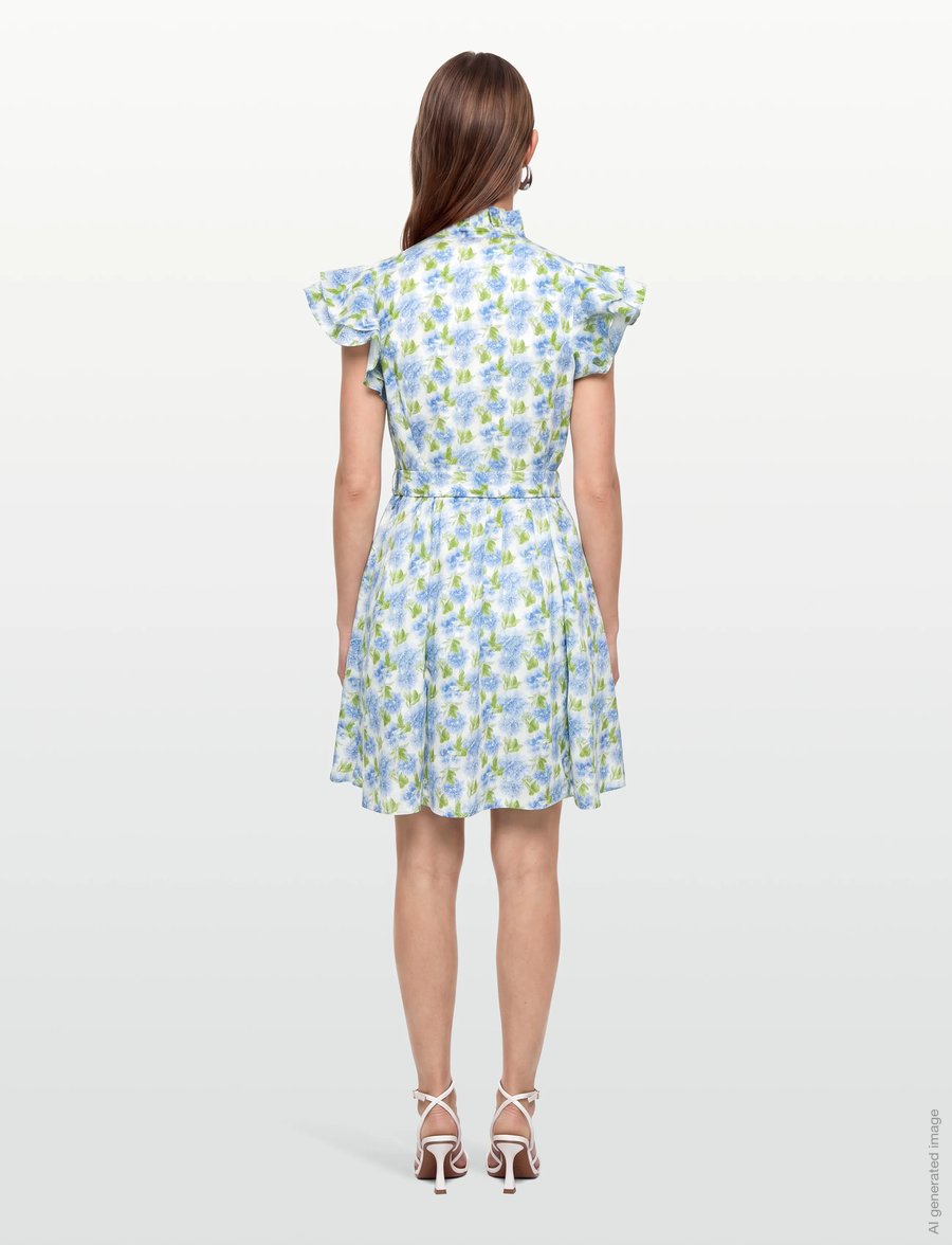 by Ti Mo - Linen Ruffle Dress - sommerkleider - 786 - peony - 4