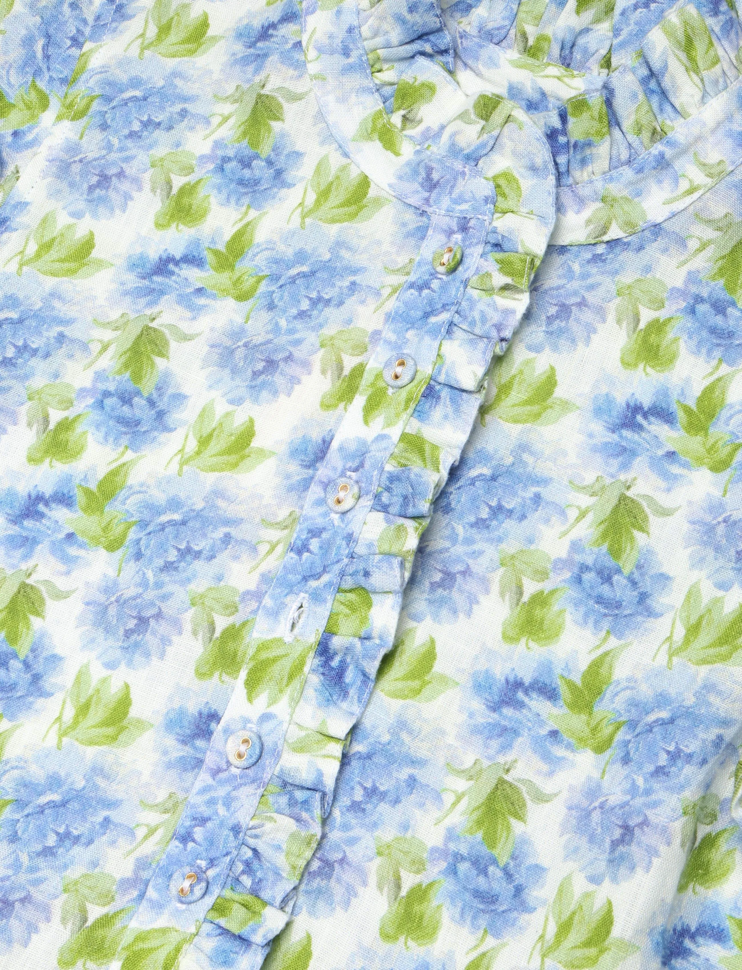 by Ti Mo - Linen Ruffle Dress - 786 - peony - 2