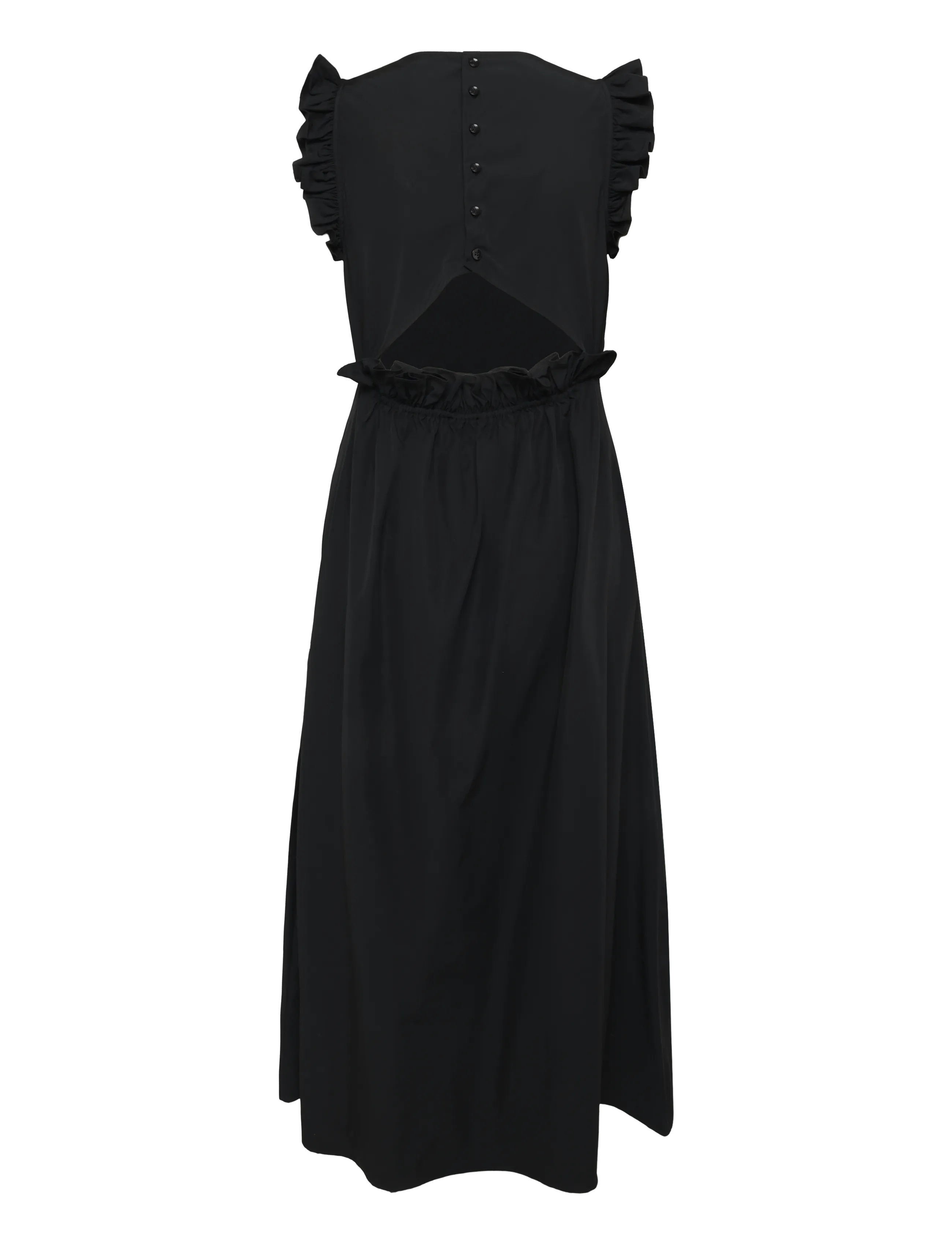 by Ti Mo - Cotton Taffeta Ruffle Dress - sommerkleider - 099 - black - 1