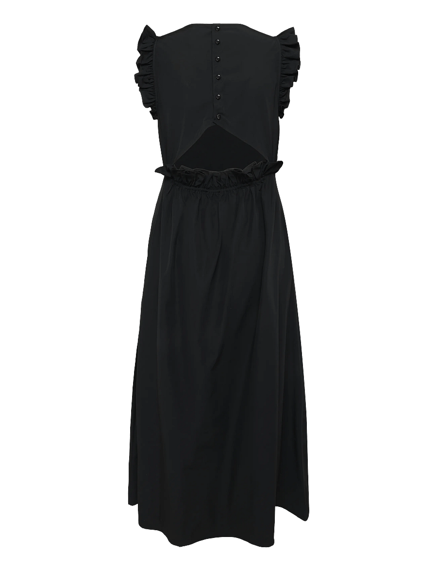 by Ti Mo - Cotton Taffeta Ruffle Dress - sommerkleider - 099 - black - 1