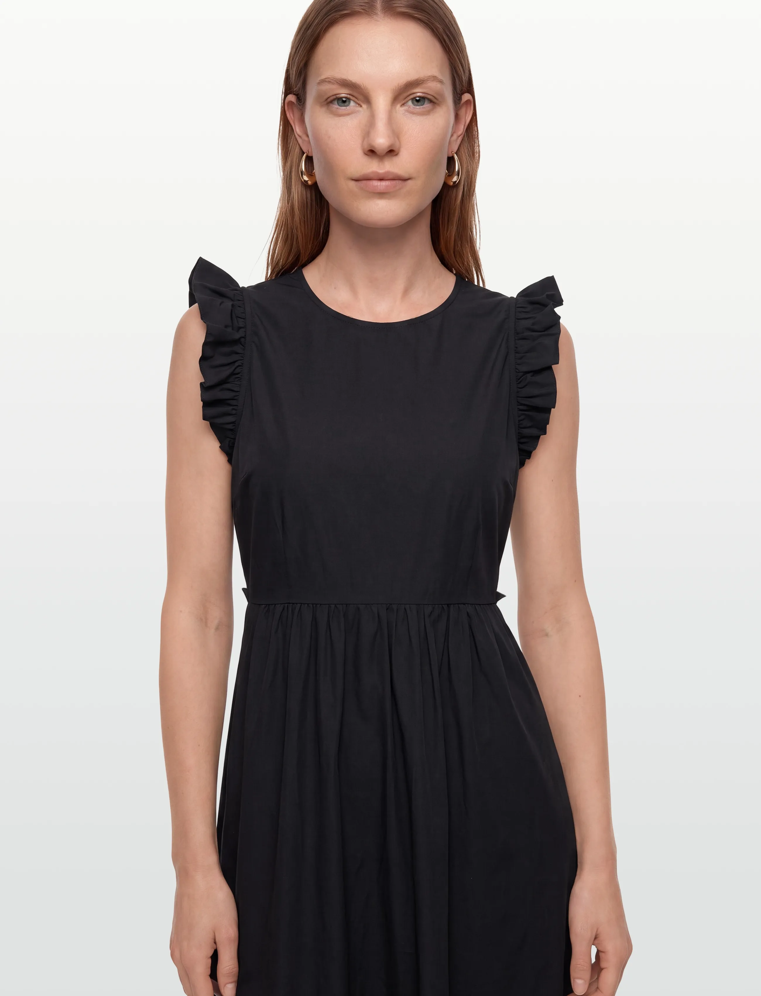 by Ti Mo - Cotton Taffeta Ruffle Dress - suvekleidid - 099 - black - 3