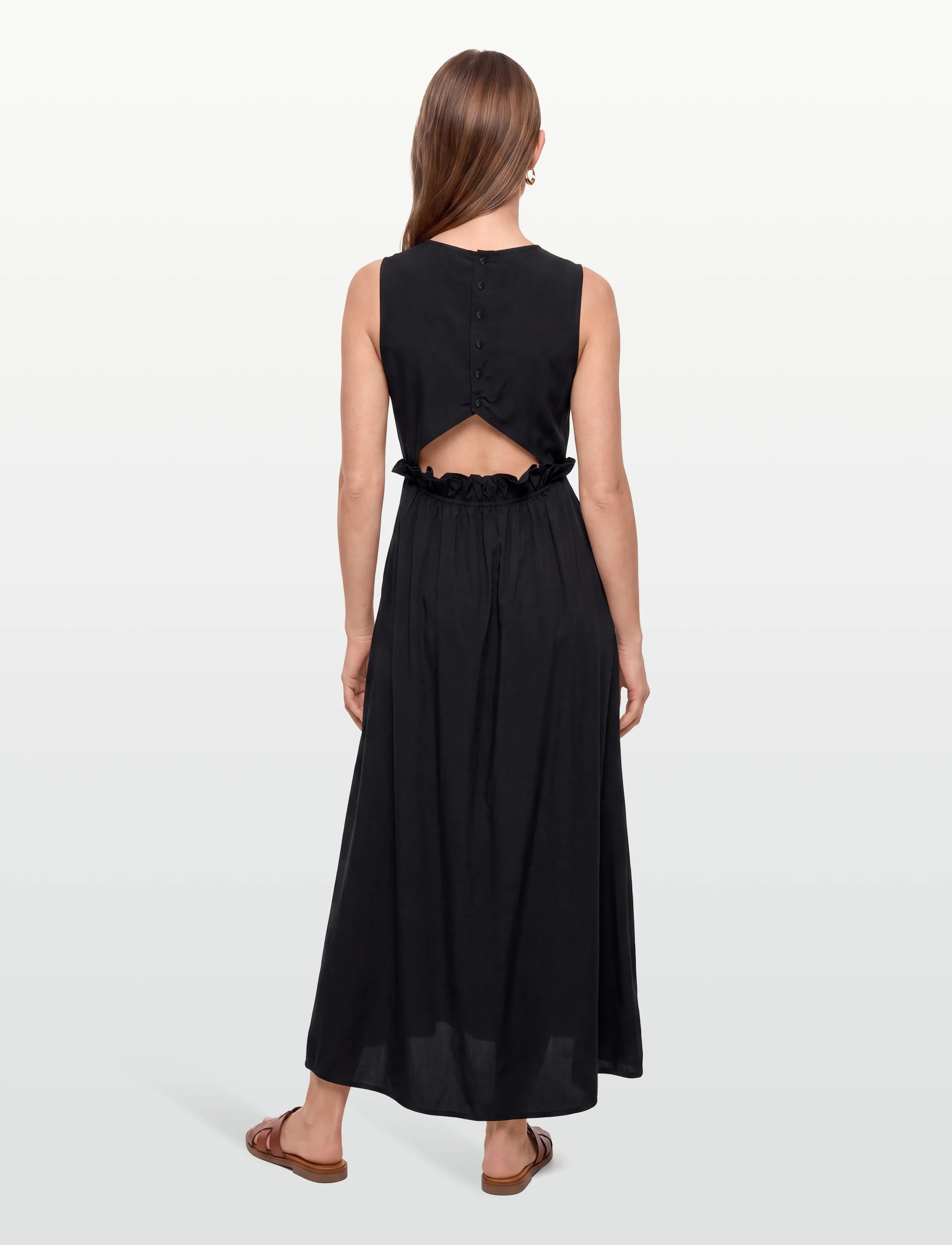 by Ti Mo - Cotton Taffeta Ruffle Dress - suvekleidid - 099 - black - 4