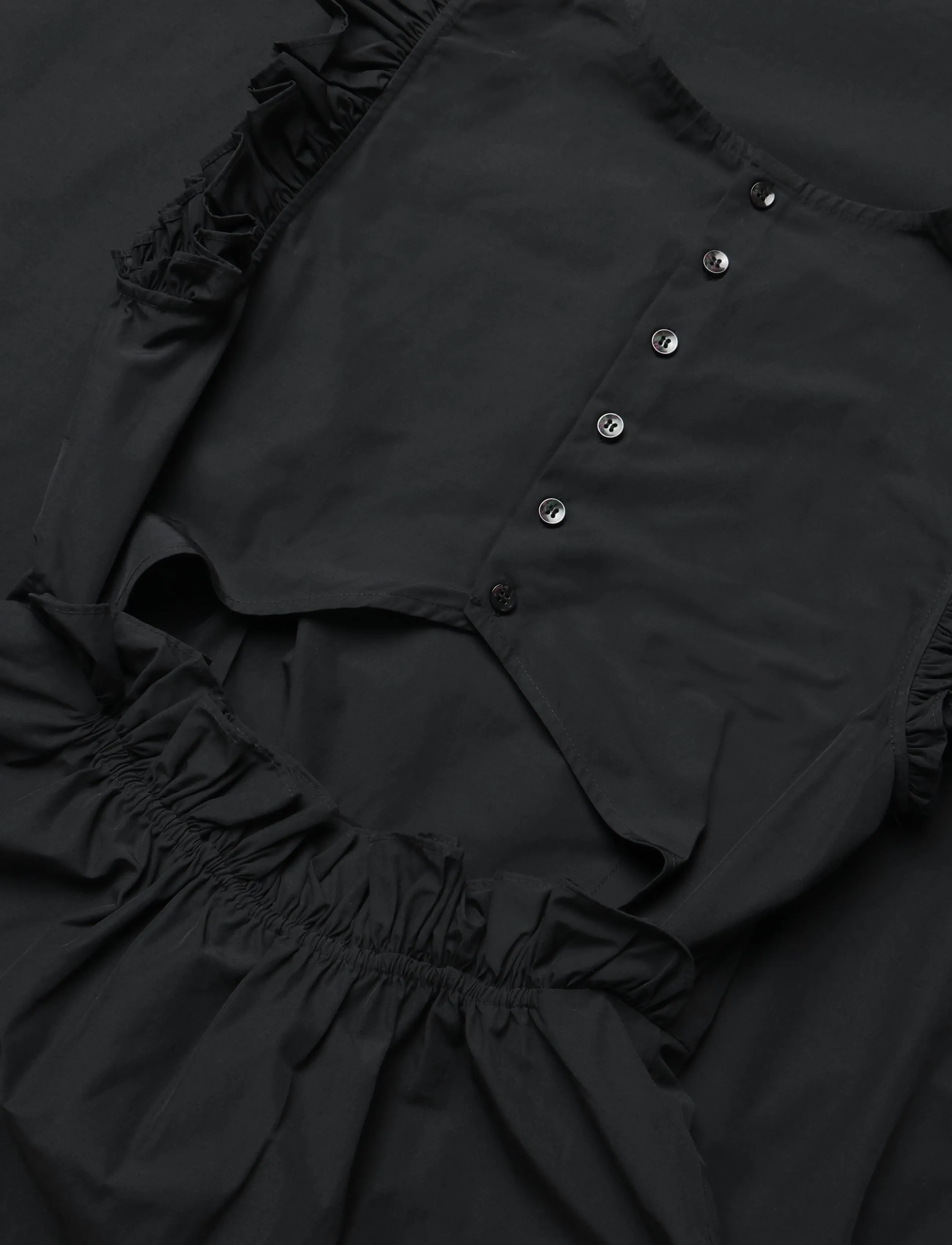 by Ti Mo - Cotton Taffeta Ruffle Dress - sommerkleider - 099 - black - 2