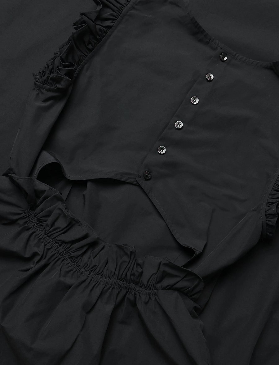 by Ti Mo - Cotton Taffeta Ruffle Dress - sommerkleider - 099 - black - 2