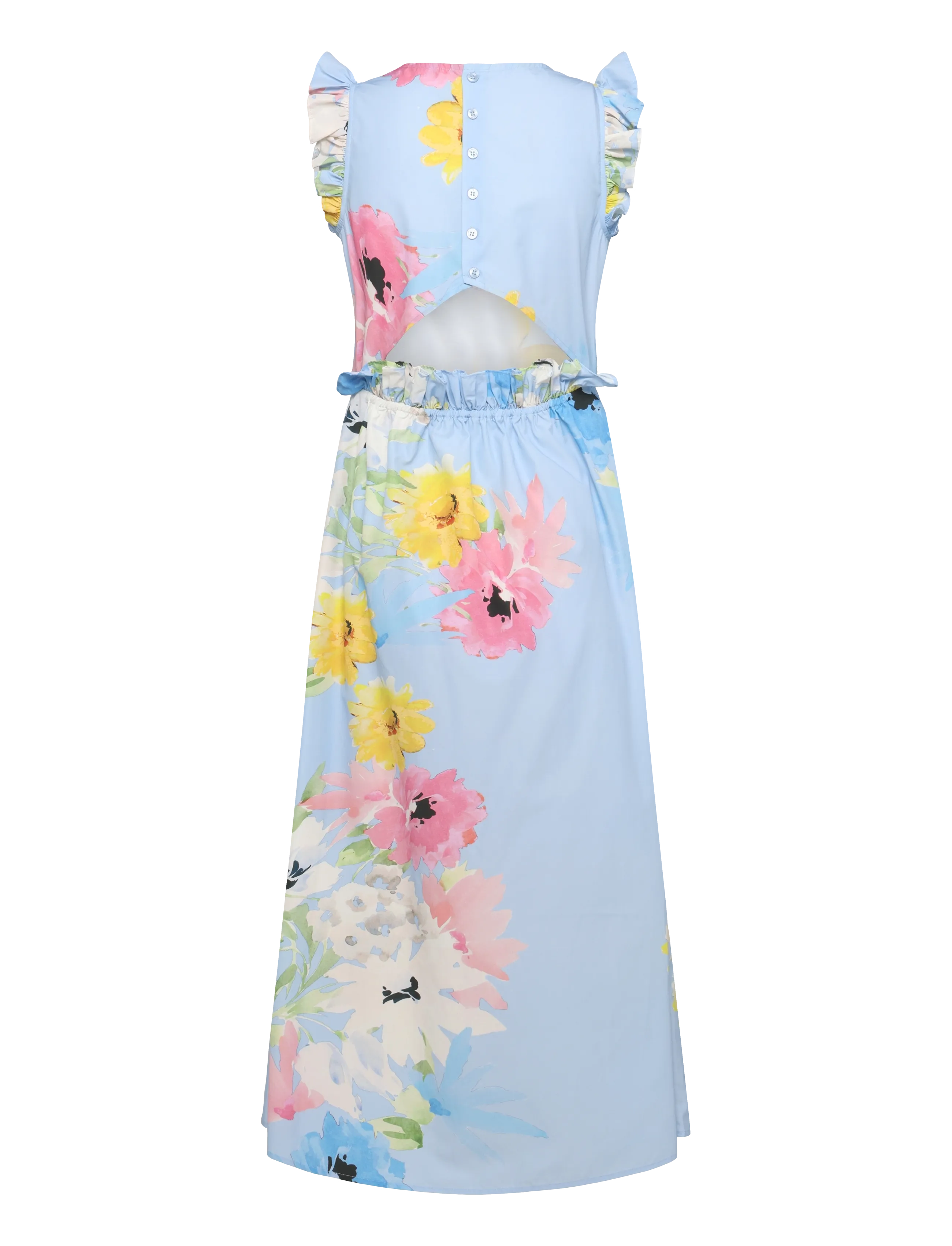 by Ti Mo - Cotton Taffeta Ruffle Dress - 788 - sky breeze - 1