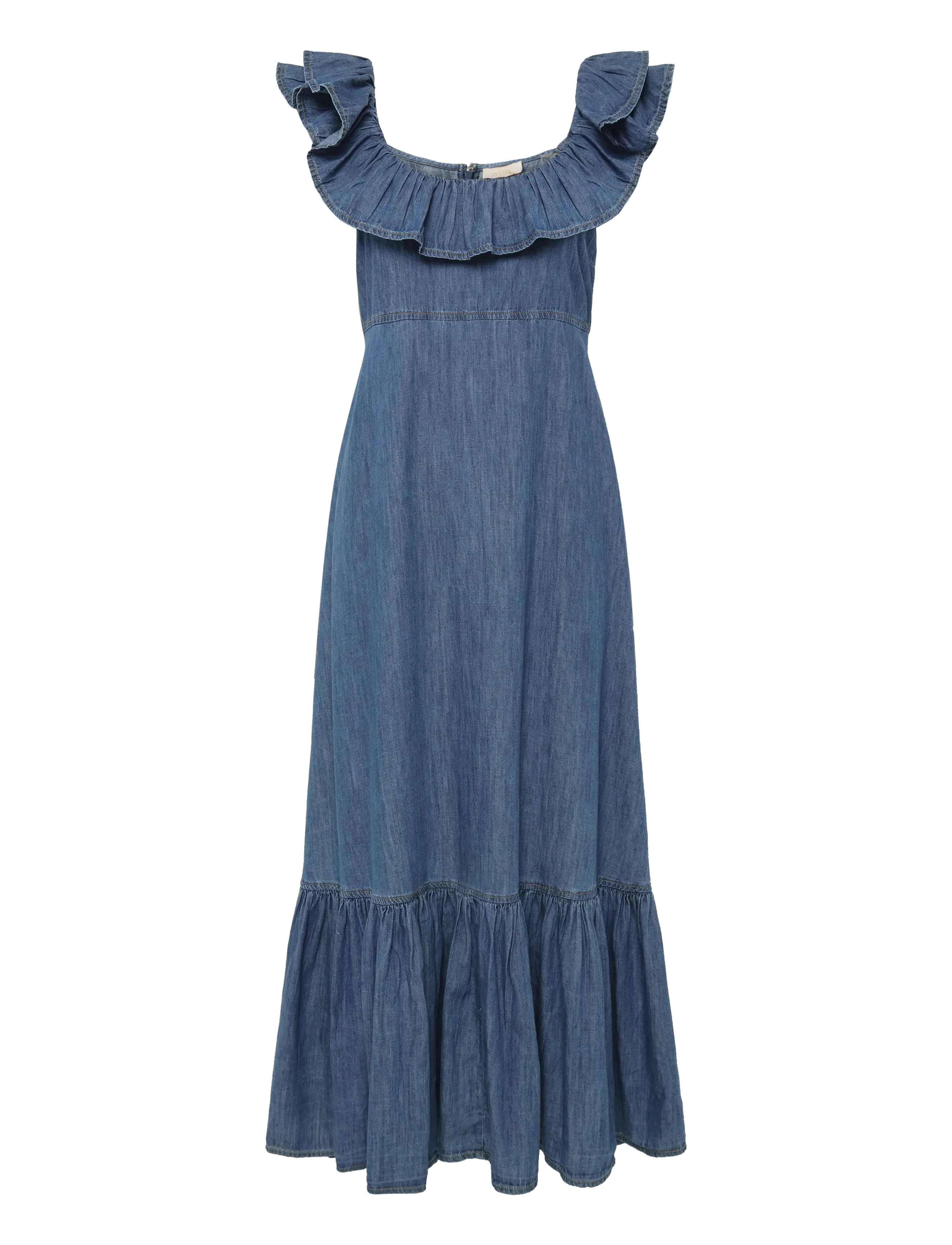 by Ti Mo - Denim Ruffle Dress - 091 - dark blue - 1