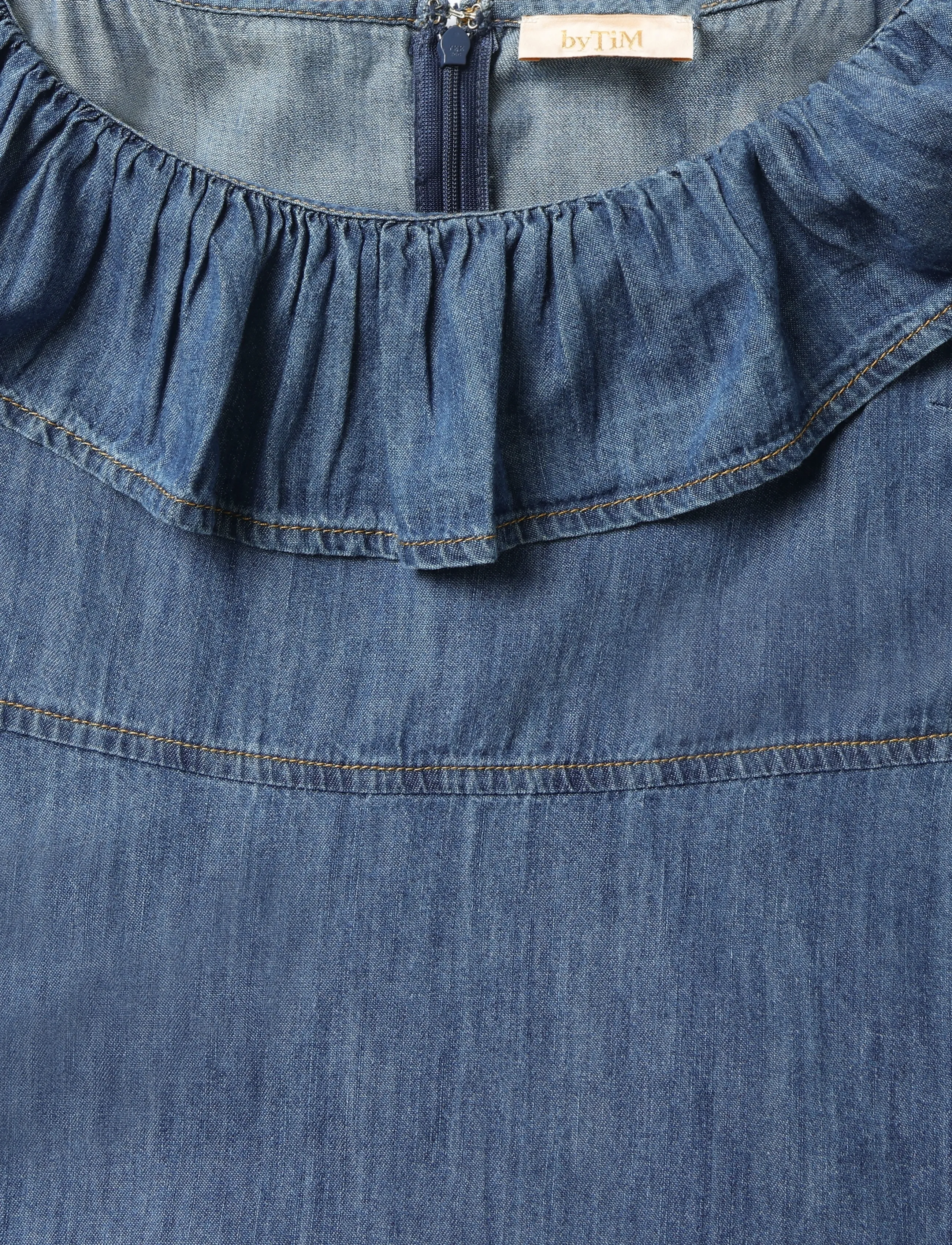 by Ti Mo - Denim Ruffle Dress - 091 - dark blue - 5