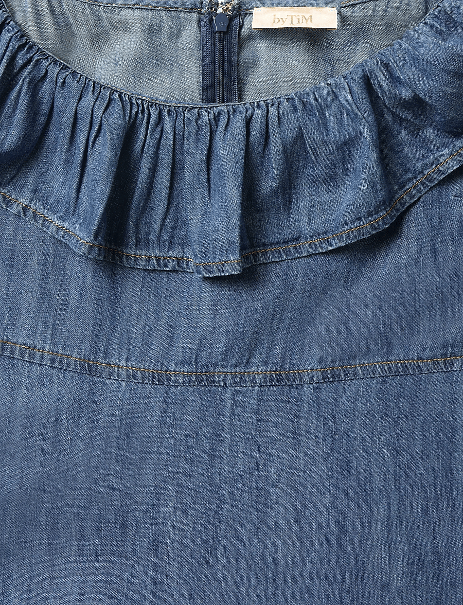 by Ti Mo - Denim Ruffle Dress - 091 - dark blue - 5