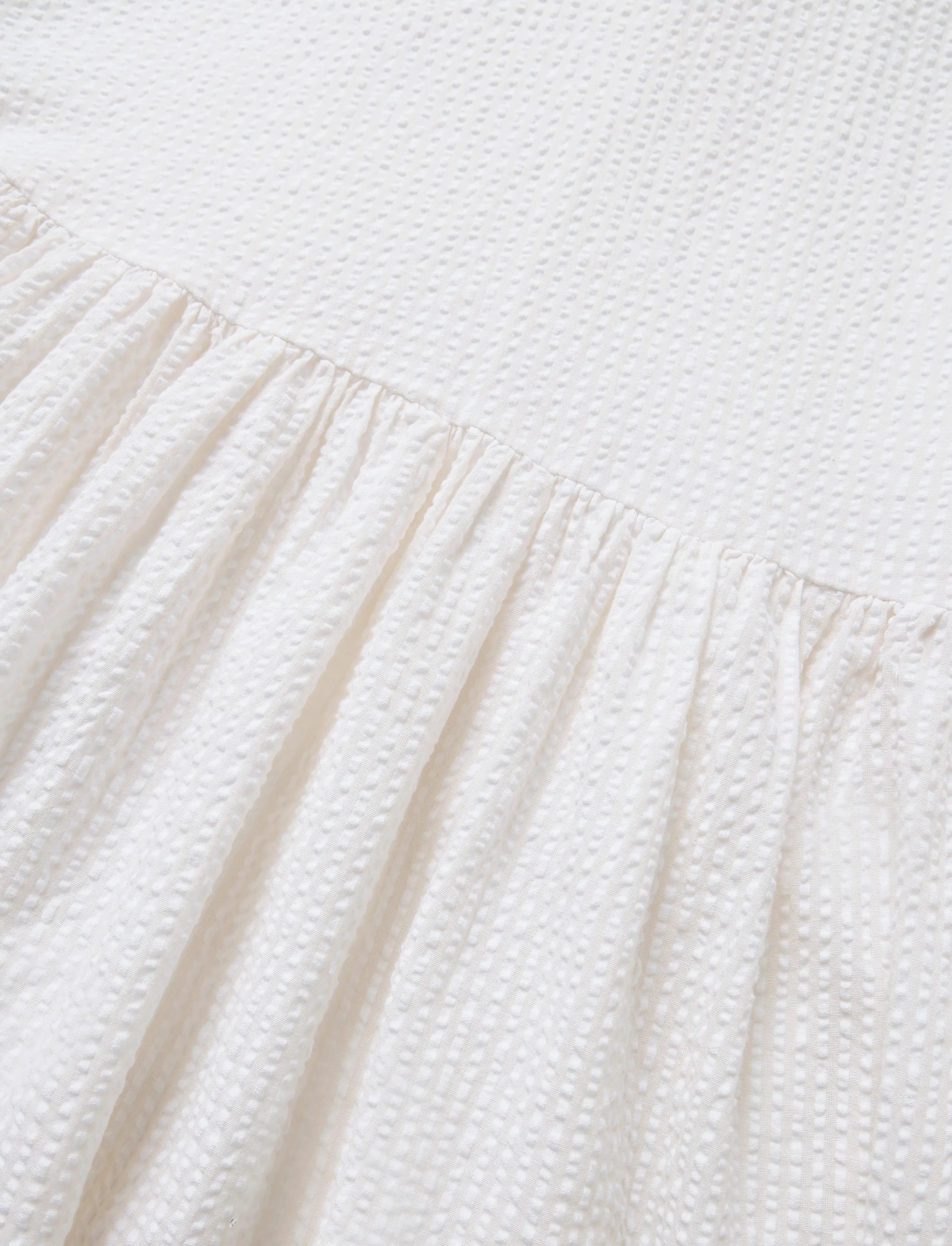 by Ti Mo - Seersucker Ruffle Dress - 003 - off white - 5
