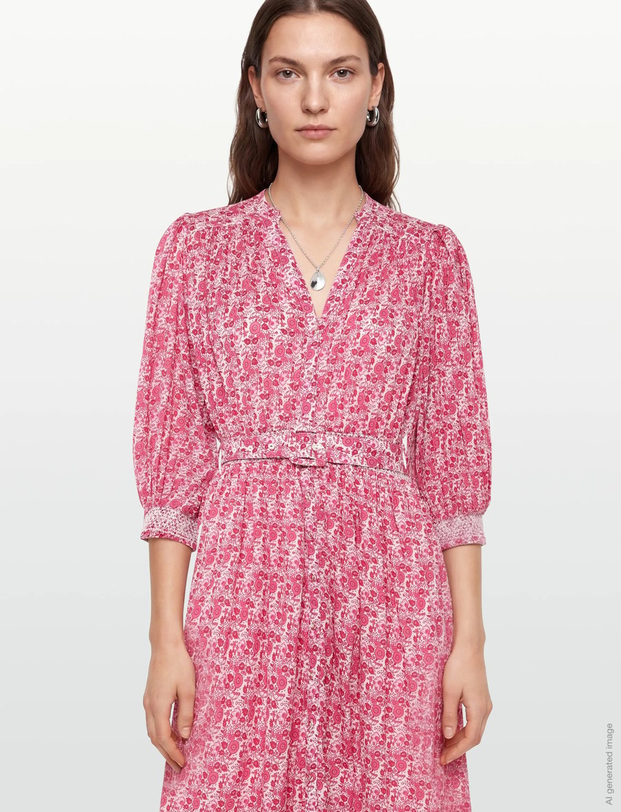 by Ti Mo - Twisted Midi Dress - zomerjurken - 738 - wildflowers - 3