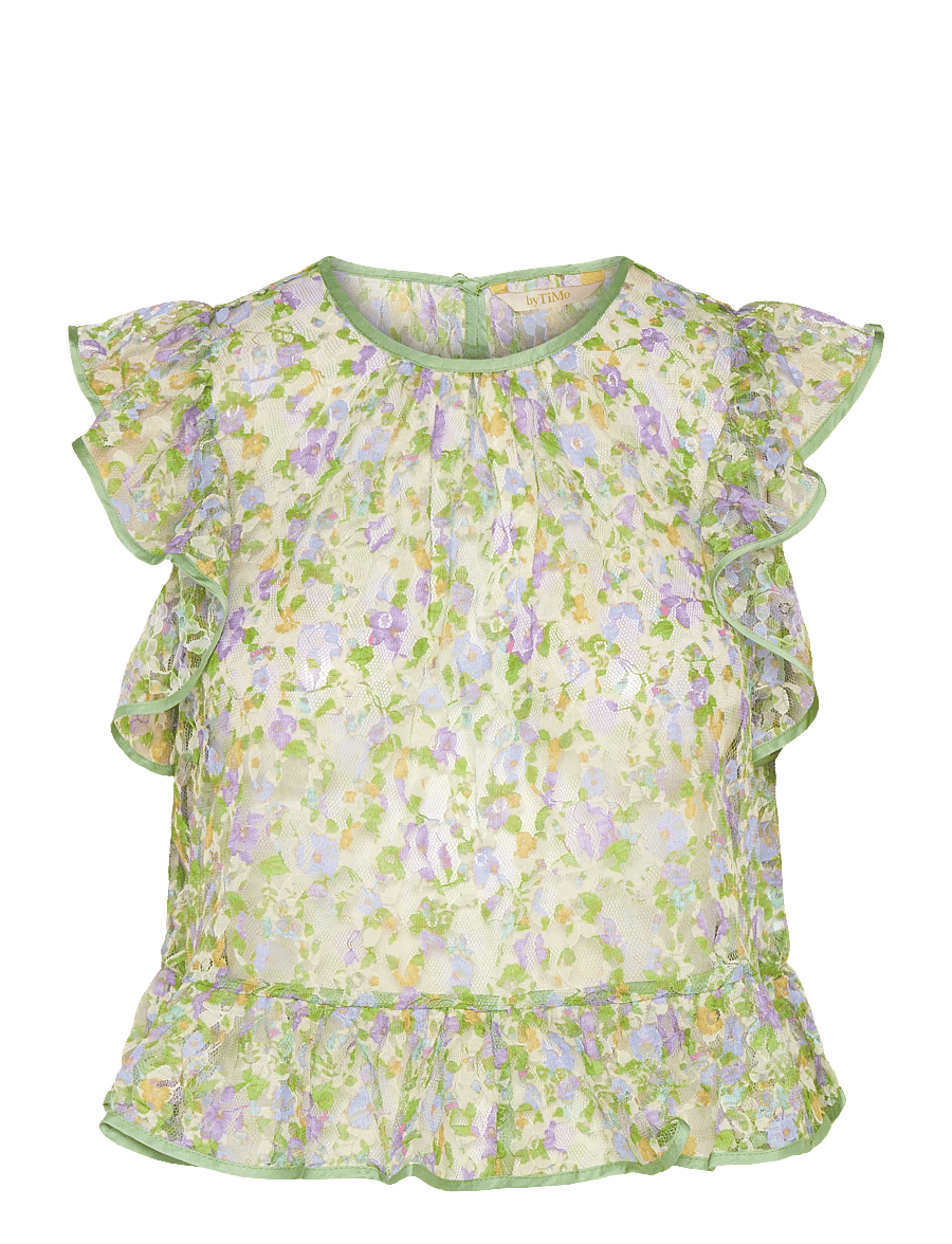 by Ti Mo - Lace Ruffle Top - Ærmeløse bluser - 812 - viola - 0