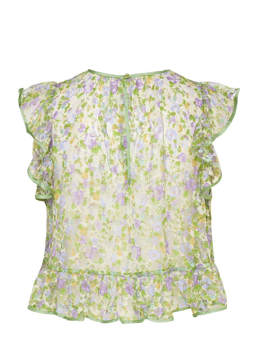 by Ti Mo - Lace Ruffle Top - Ærmeløse bluser - 812 - viola - 1
