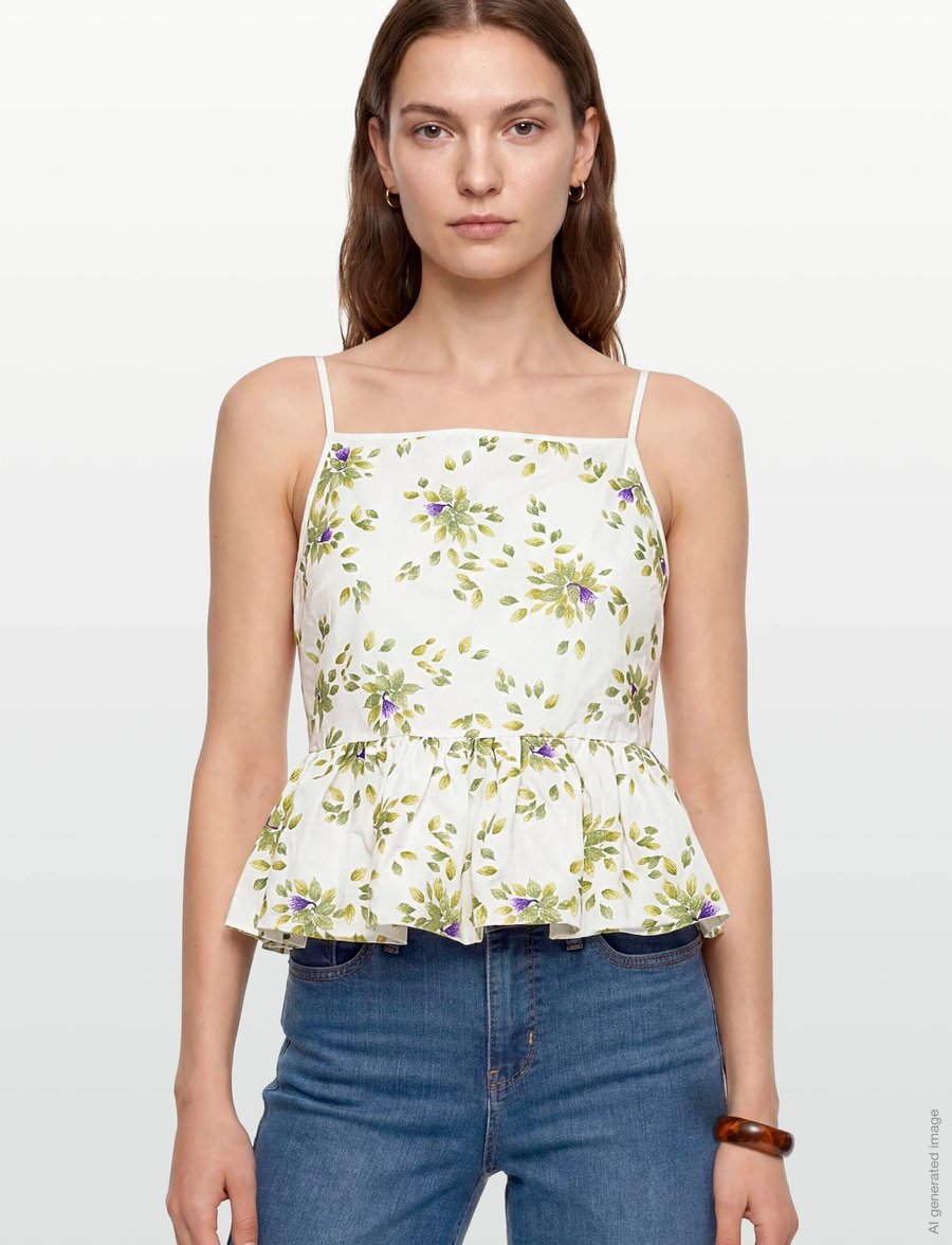 by Ti Mo - *Cotton Taffeta Top - Ärmellose tops - 791 - petals - 3