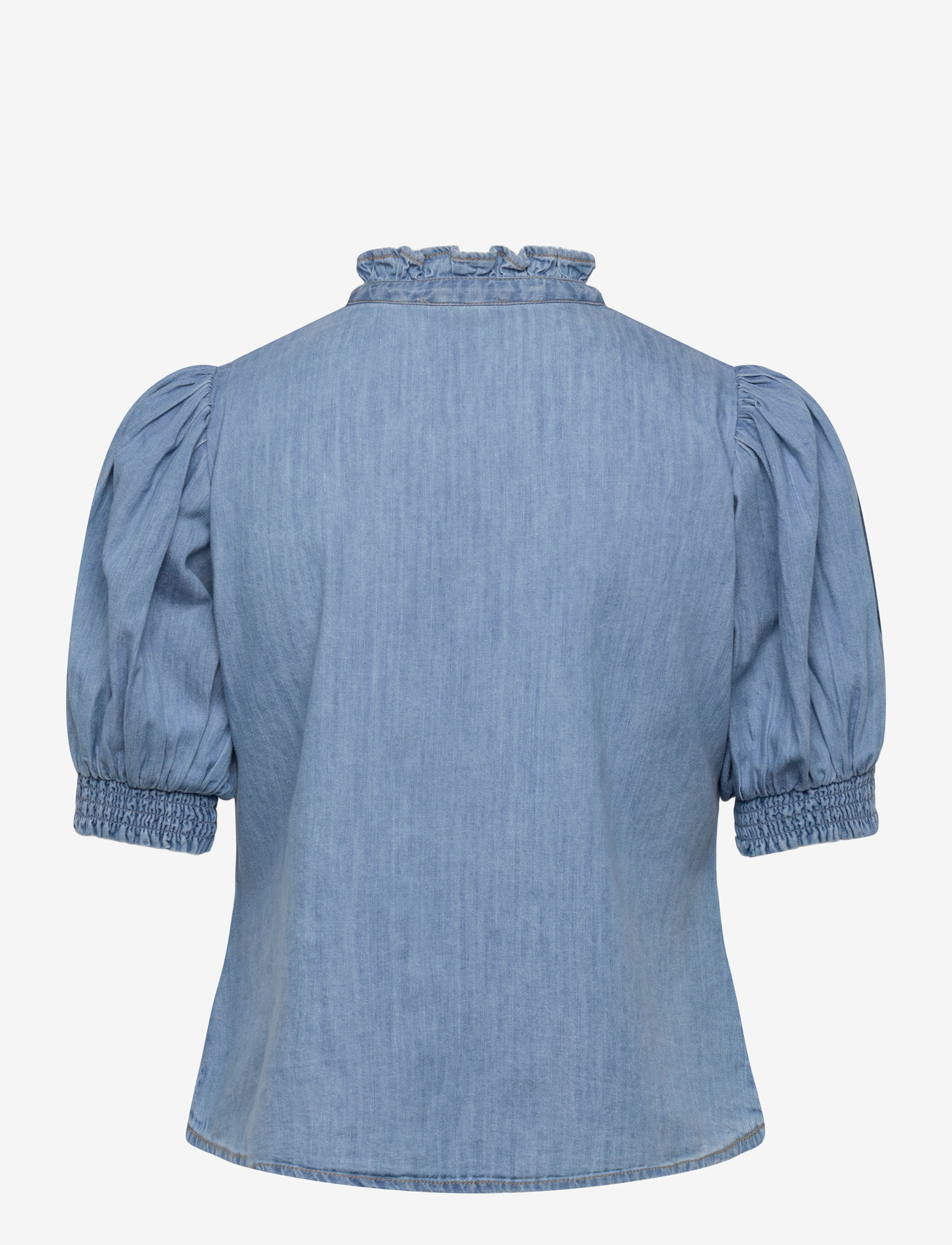 by Ti Mo - Denim Blouse - lühikeste varrukatega pluusid - 010 - light blue - 1