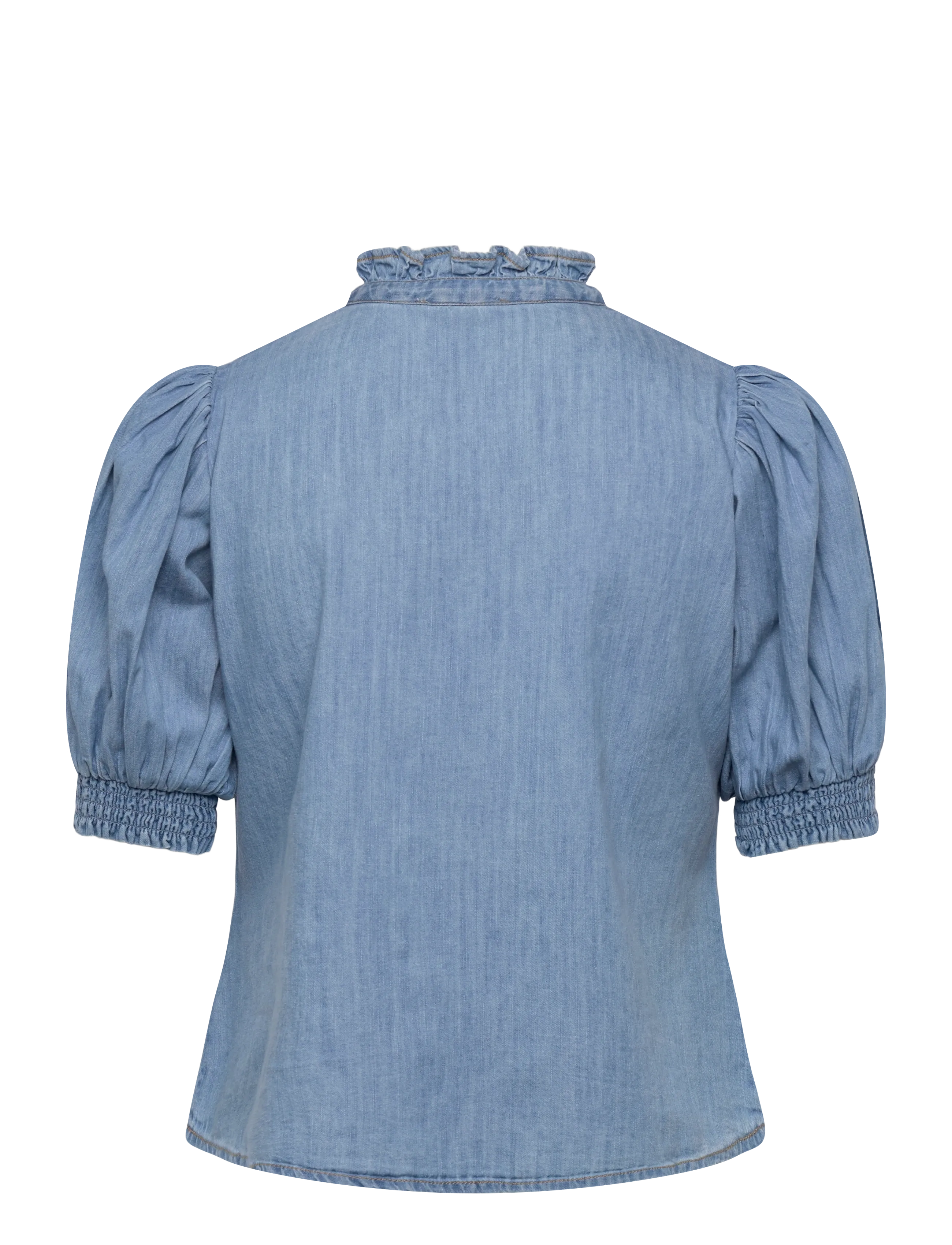 by Ti Mo - Denim Blouse - kurzärmelige blusen - 010 - light blue - 1