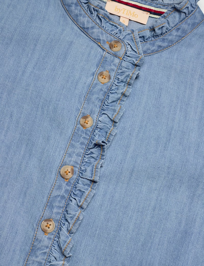 by Ti Mo - Denim Blouse - lühikeste varrukatega pluusid - 010 - light blue - 2