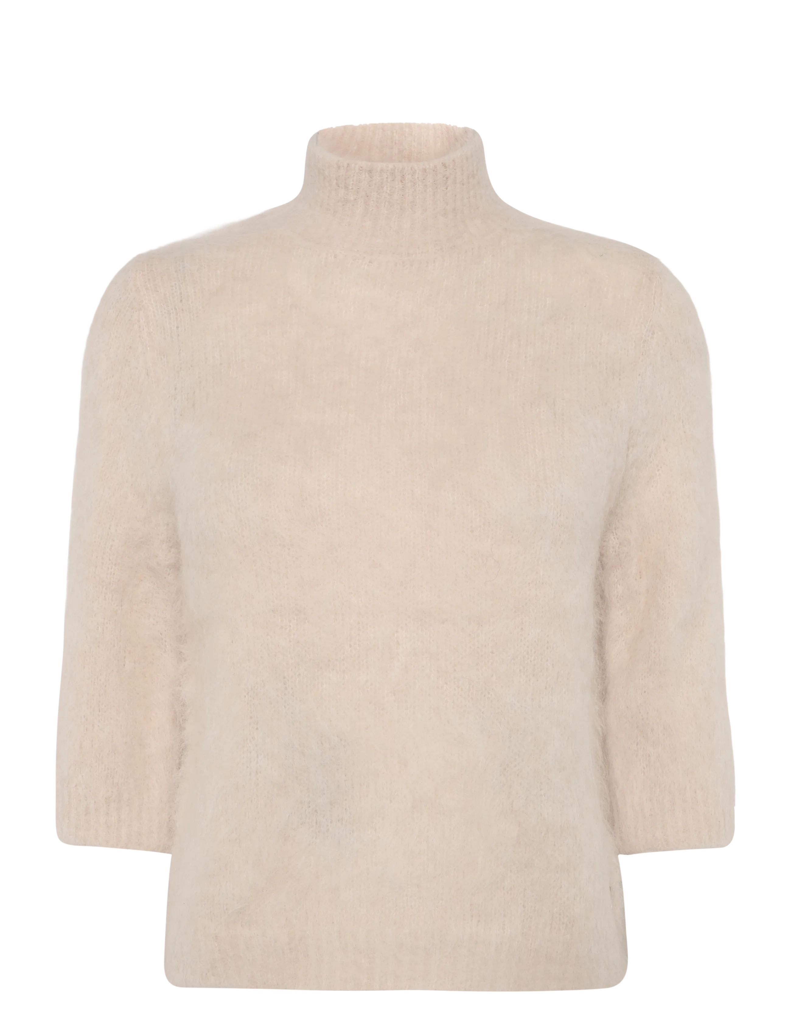 by Ti Mo Hairy Knit Turtleneck - Fashion Trends - 024 - SOFT / cream