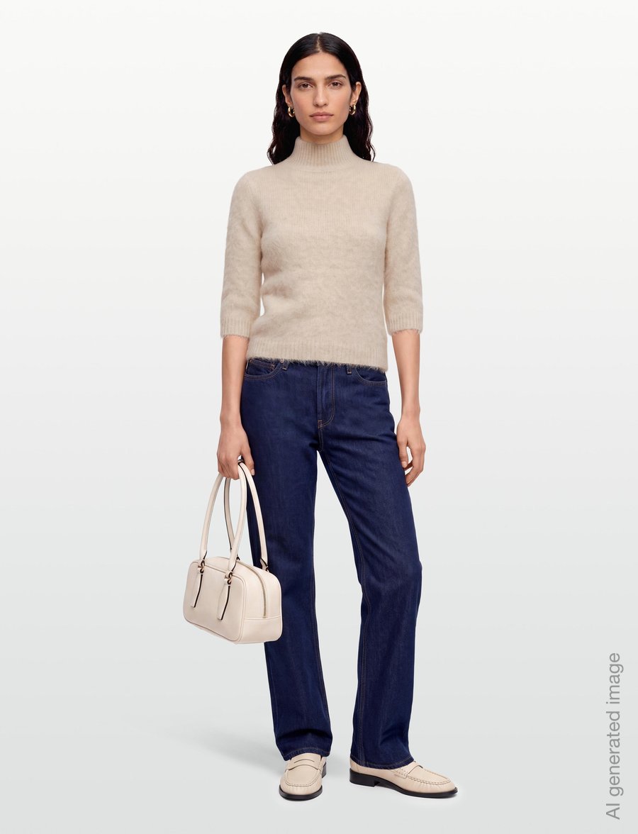 by Ti Mo - Hairy Knit Turtleneck - stickade tröjor - 024 - soft - 0