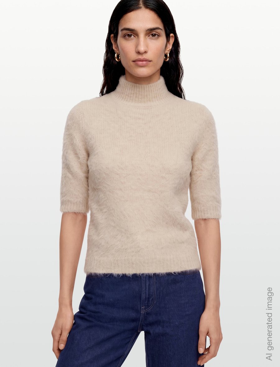 by Ti Mo - Hairy Knit Turtleneck - stickade tröjor - 024 - soft - 3