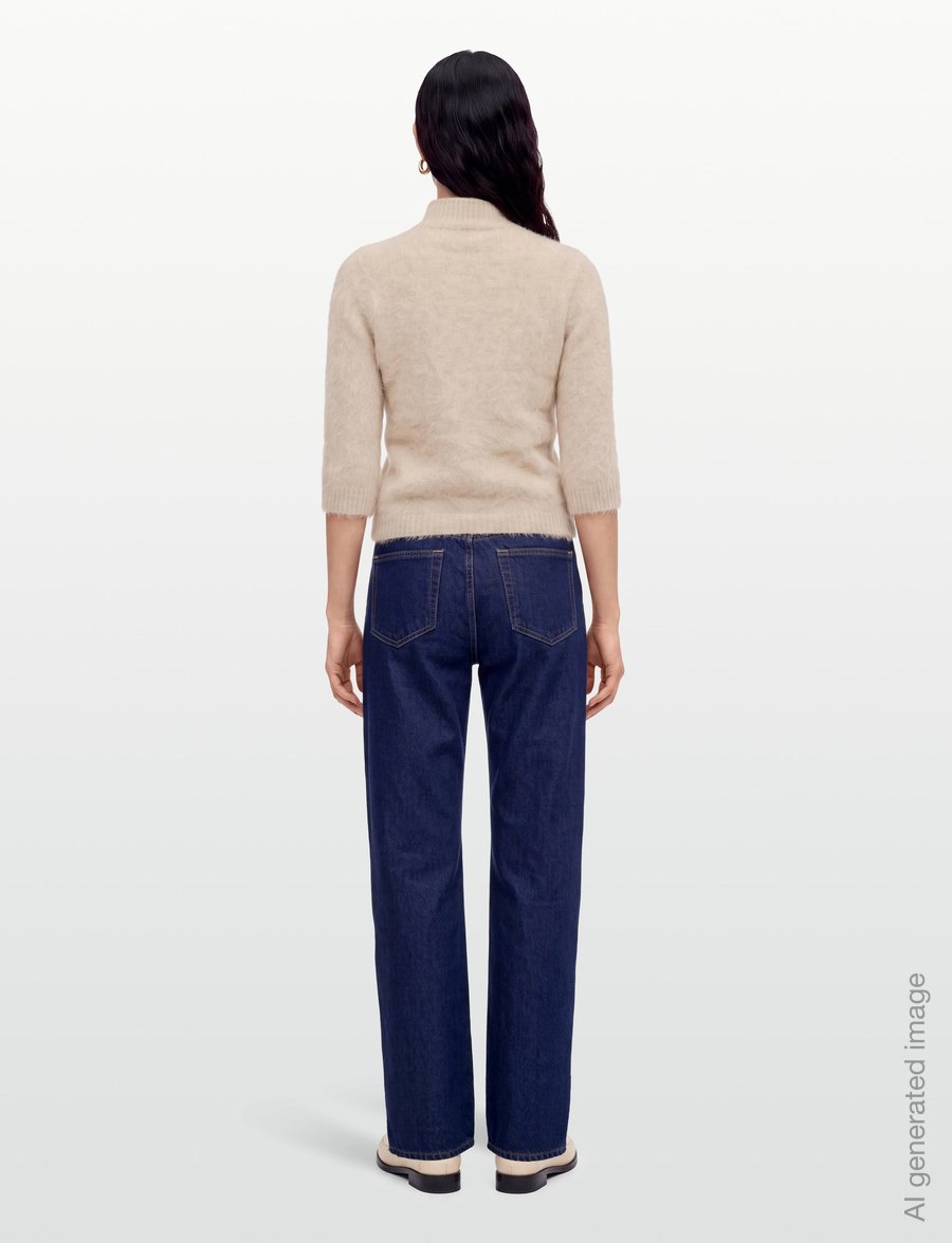 by Ti Mo - Hairy Knit Turtleneck - stickade tröjor - 024 - soft - 4