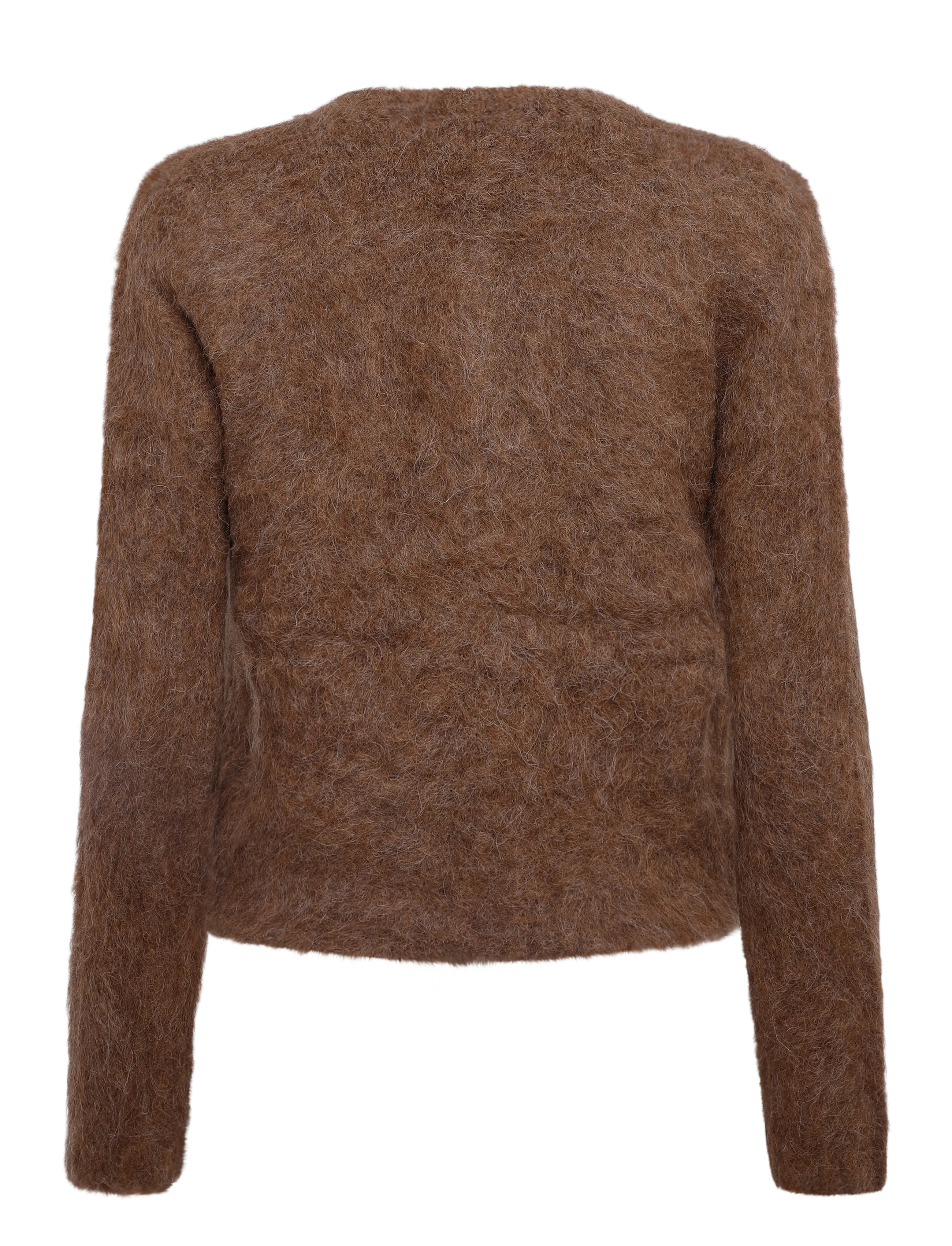 by Ti Mo - Hairy Knit Jacket - 008 - brown - 1