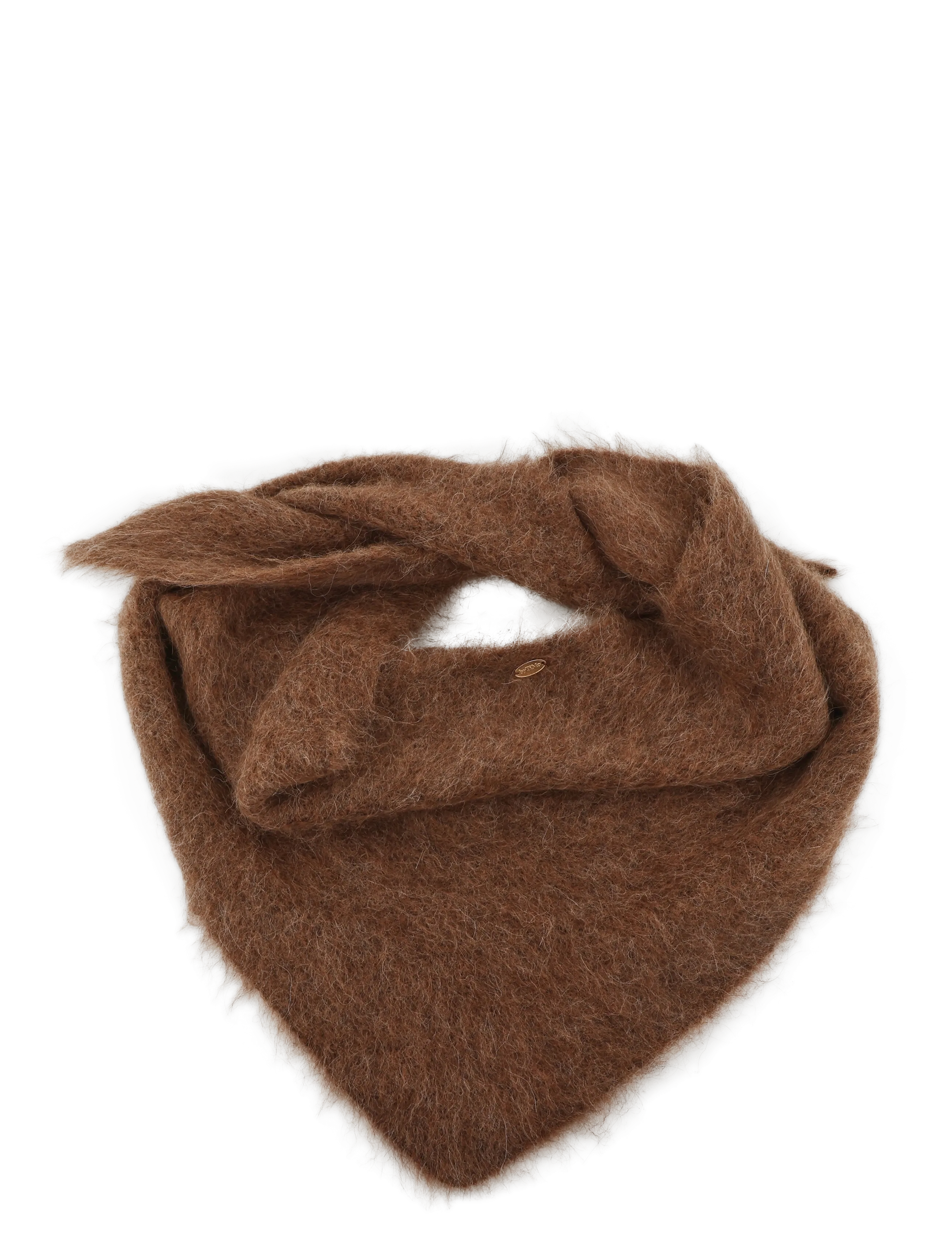 by Ti Mo Hairy Knit Scarf - Sjalar & Halsdukar - 008 - BROWN / brown
