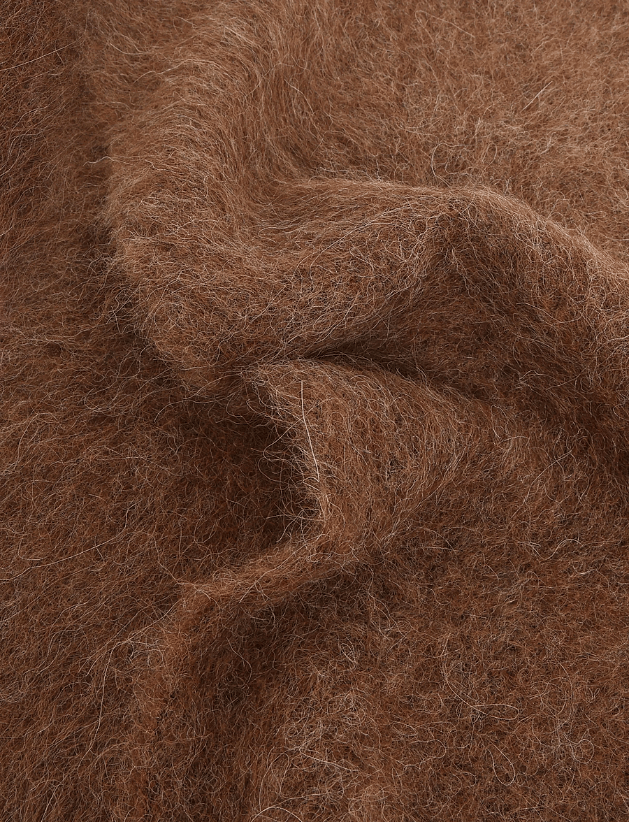 by Ti Mo - Hairy Knit Scarf - winterschals - 008 - brown - 2