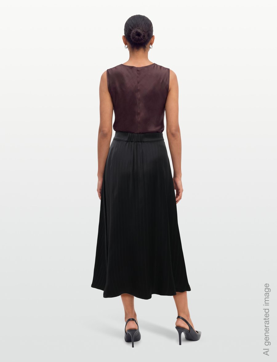 by Ti Mo - Tailored Midi Skirt - midi-röcke - 099 - black - 4