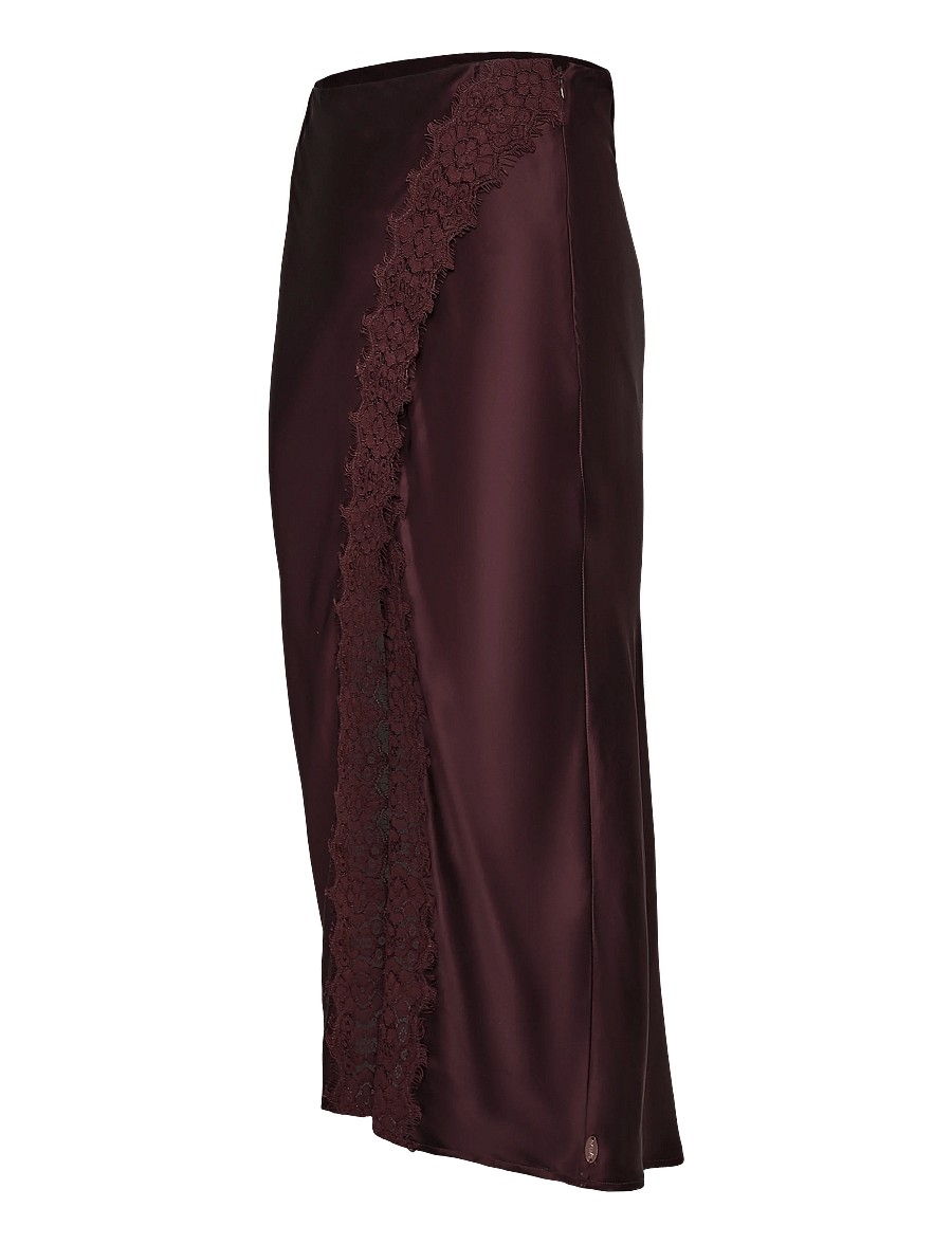 by Ti Mo - Satin Skirt - satinröcke - 043 - burgundy - 2