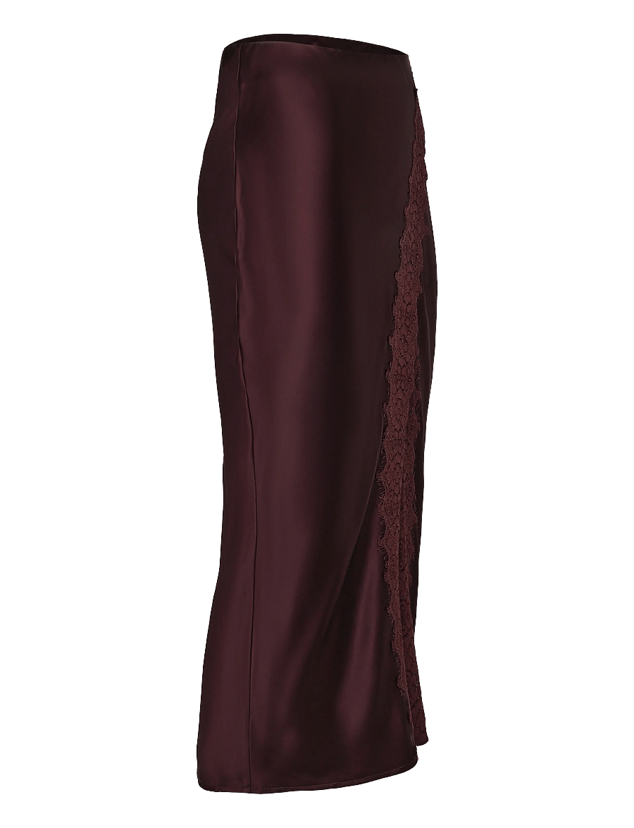 by Ti Mo - Satin Skirt - satinröcke - 043 - burgundy - 3