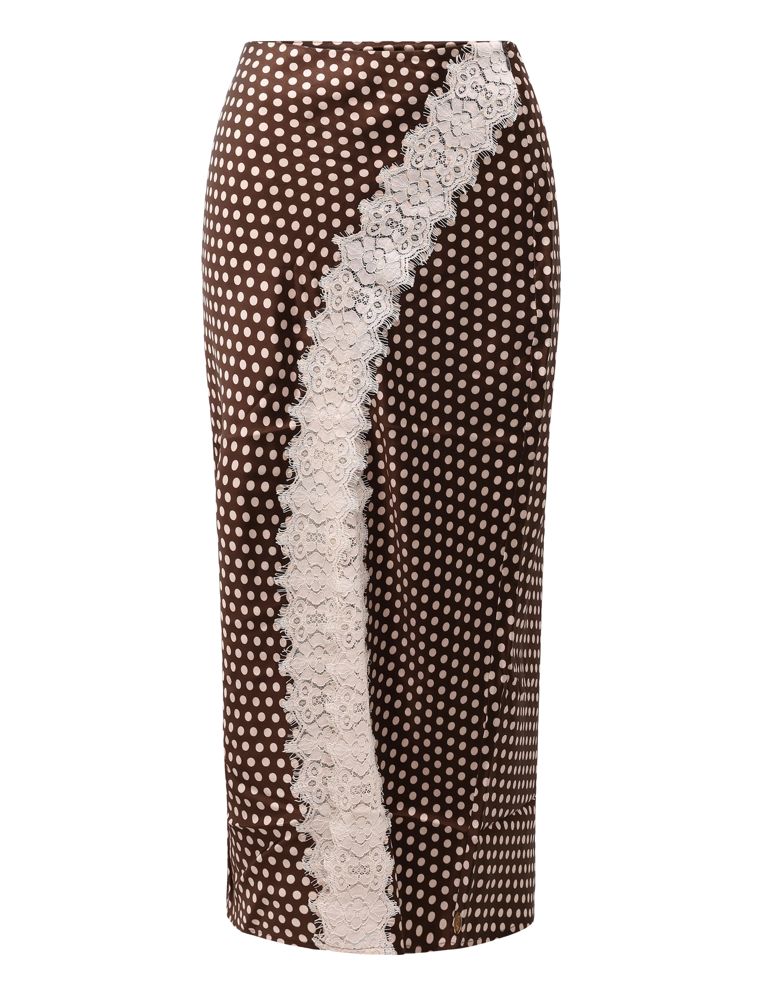 by Ti Mo Satin Skirt - Occasionwear - 862 - BLUSH DOTS / brown
