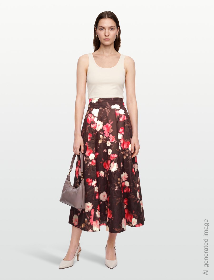 by Ti Mo - Taffeta Maxi Skirt - plisserade kjolar - 830 - soft bloom - 0